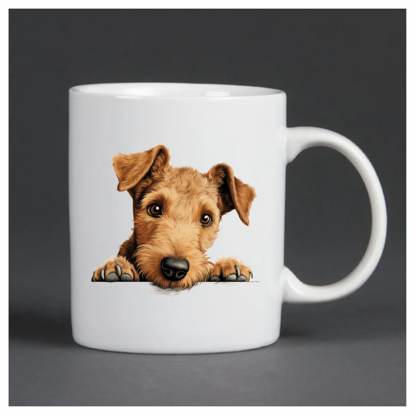 Brown Dog Terrier Cute Face Vinyl Sticker Decal