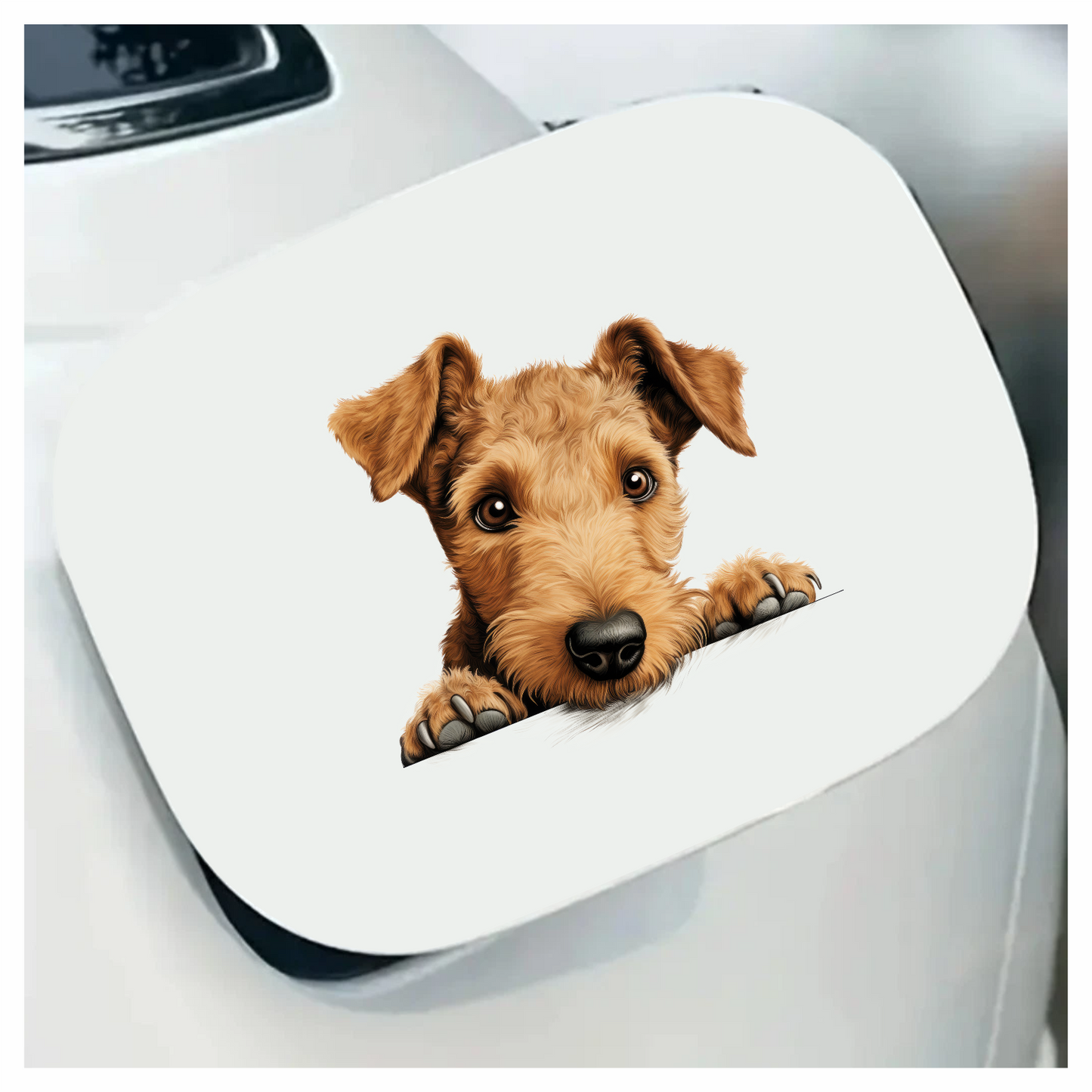 Brown Dog Terrier Cute Face Vinyl Sticker Decal