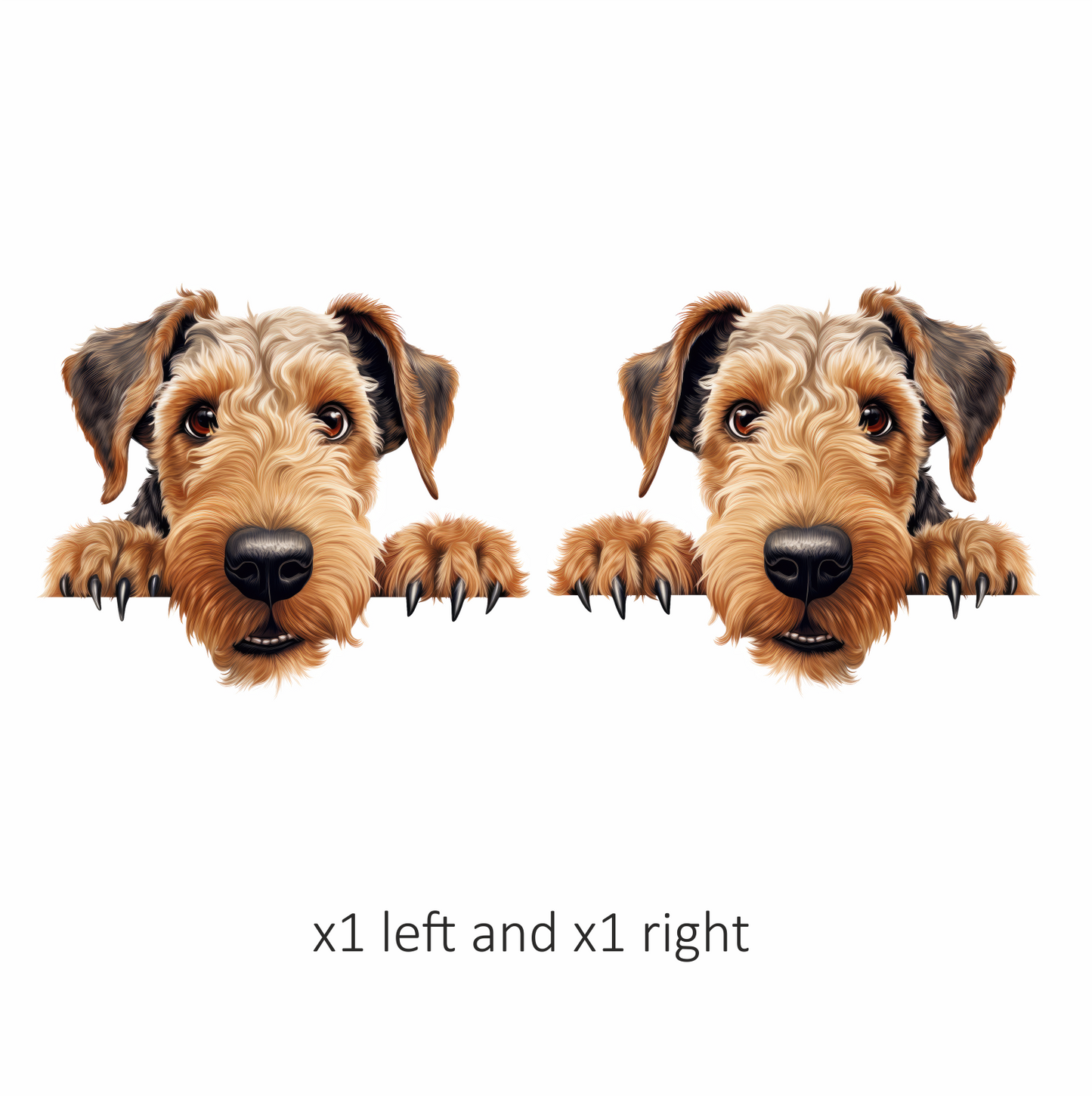 Brown Dog Terrier Cute Face Vinyl Sticker Decal