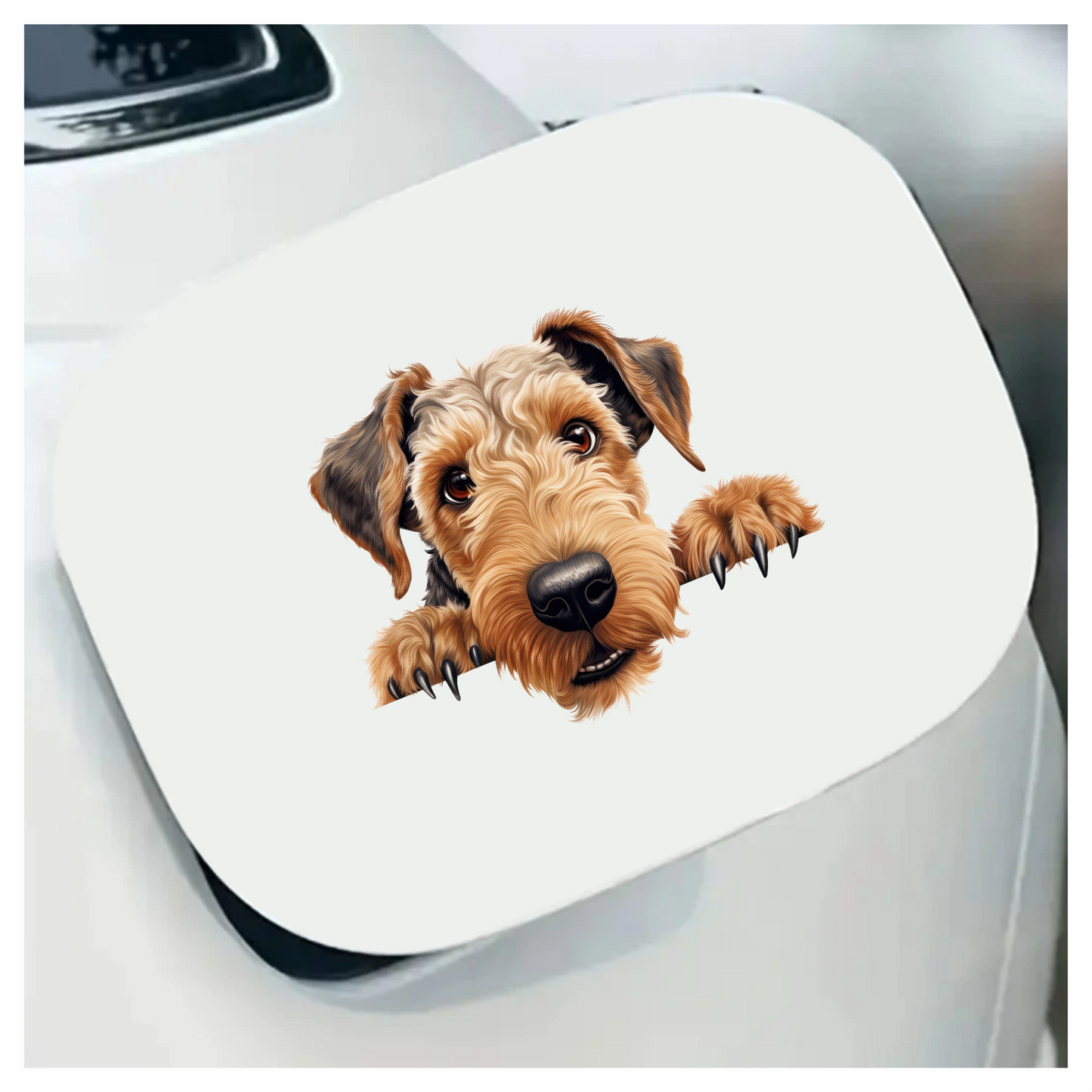 Brown Dog Terrier Cute Face Vinyl Sticker Decal