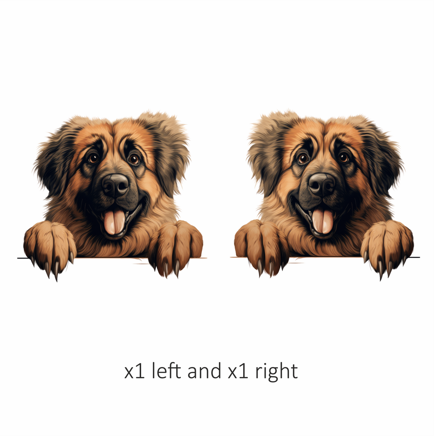 Brown Dog Large Breed Happy Vinyl Sticker Decal