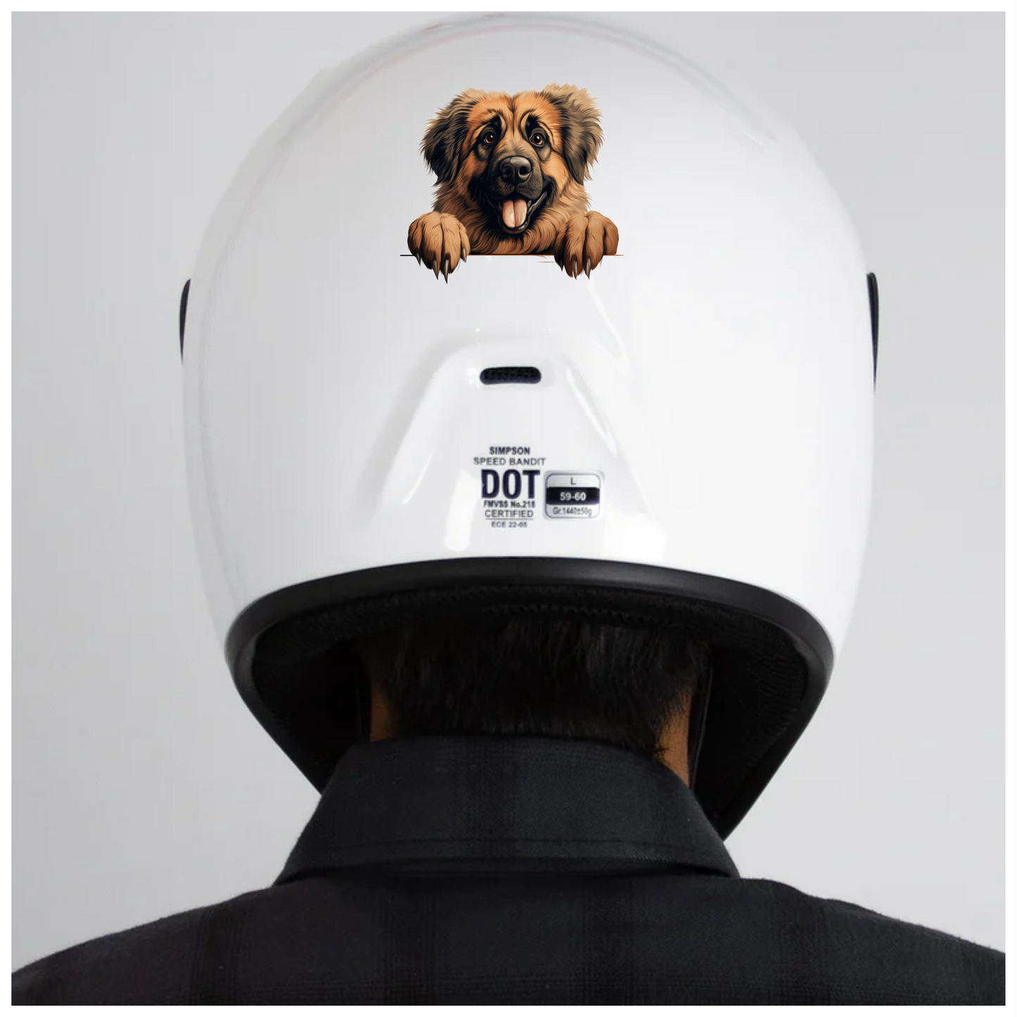 Brown Dog Large Breed Happy Vinyl Sticker Decal