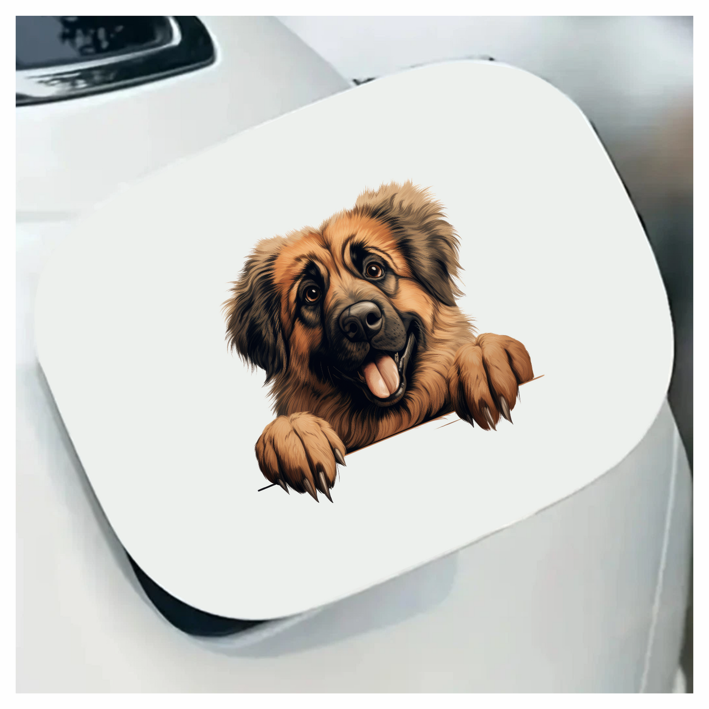 Brown Dog Large Breed Happy Vinyl Sticker Decal