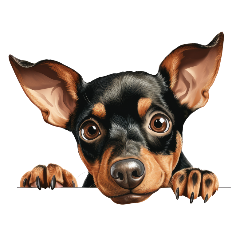 Black Brown Chihuahua Puppy Cute Vinyl Sticker Decal