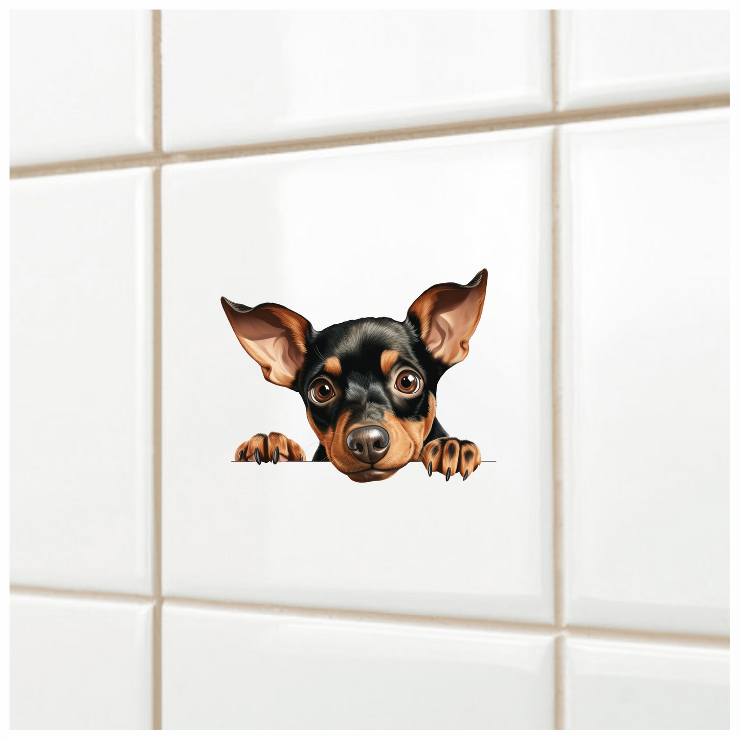 Black Brown Chihuahua Puppy Cute Vinyl Sticker Decal