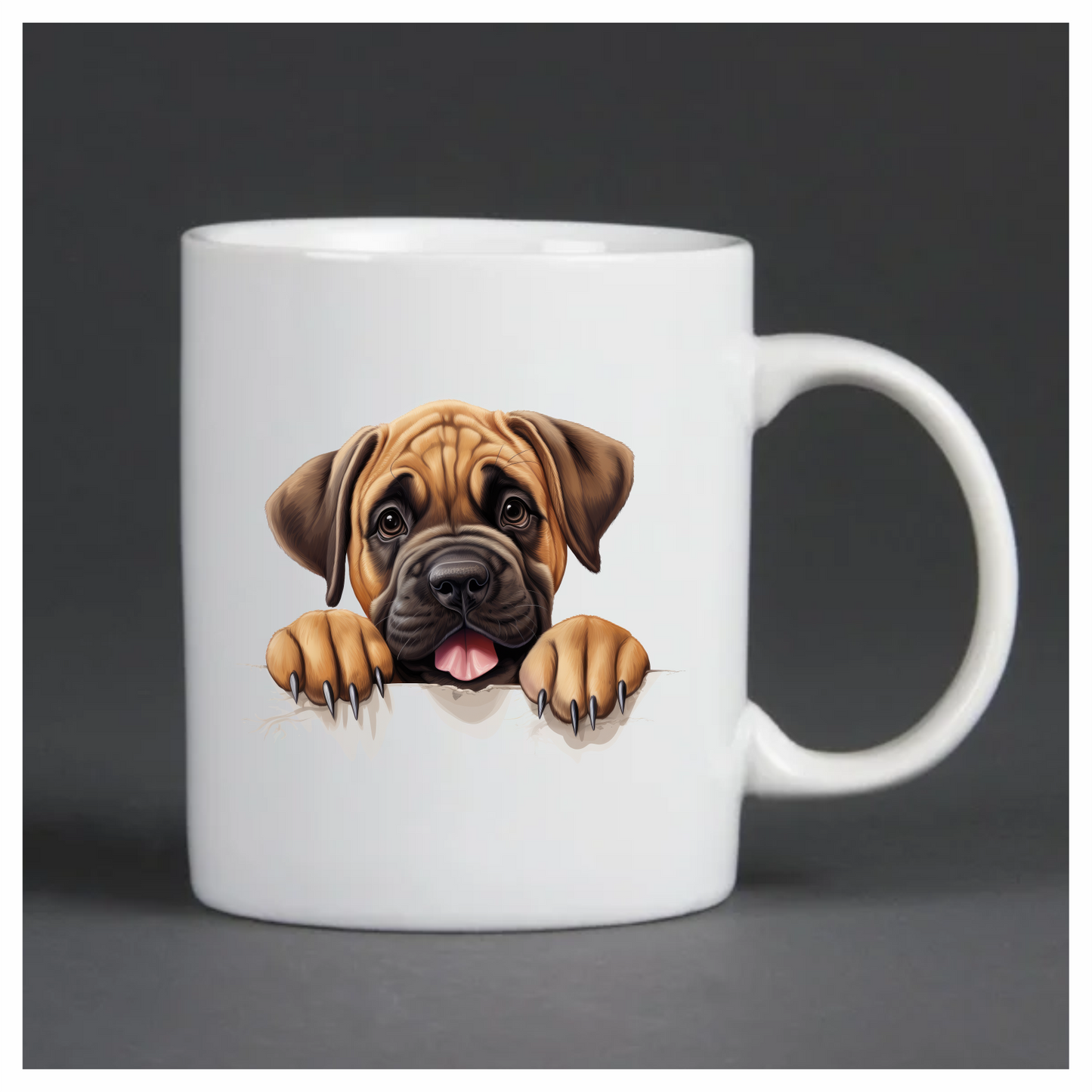 Brown Puppy Dog Bulldog Cute Vinyl Sticker Decal