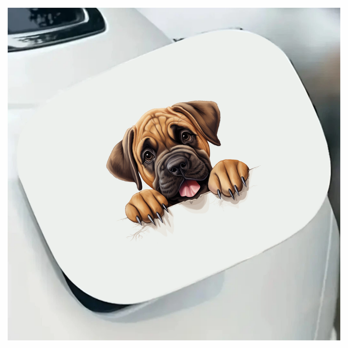 Brown Puppy Dog Bulldog Cute Vinyl Sticker Decal