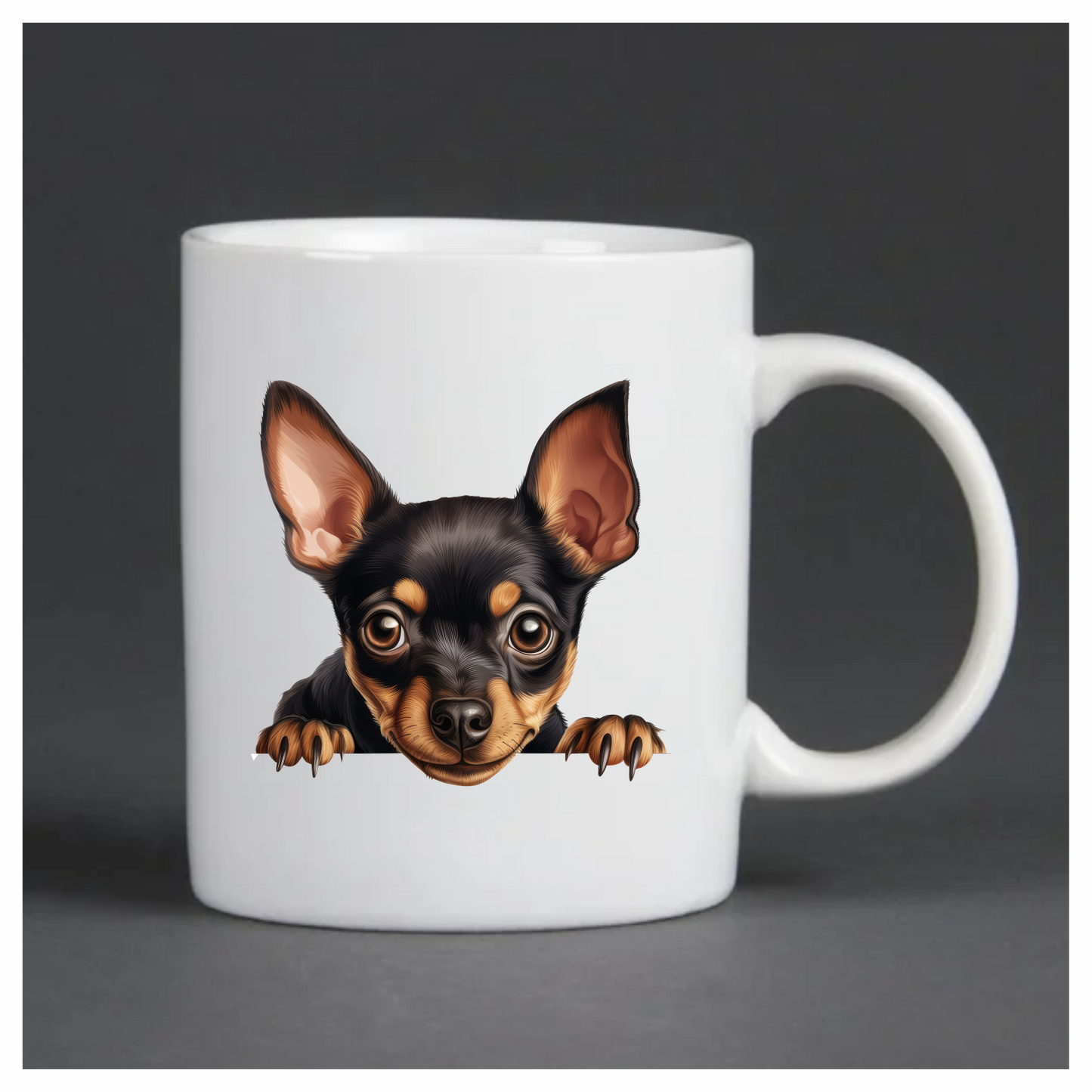 Black Brown Chihuahua Puppy Face Vinyl Sticker Decal