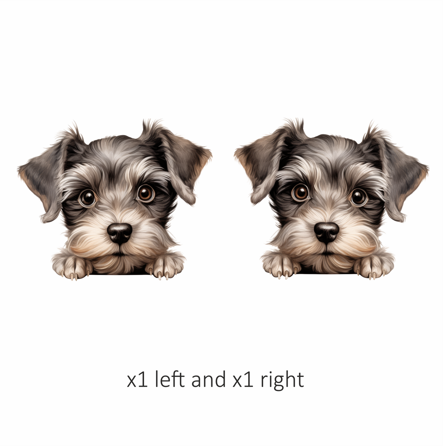 Gray Puppy Dog Terrier Cute Vinyl Sticker Decal