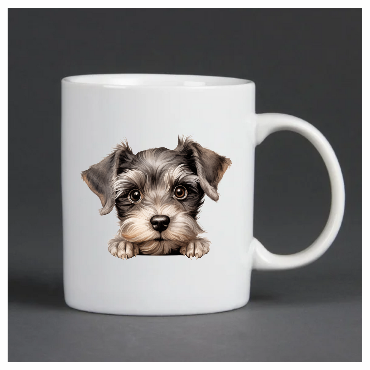 Gray Puppy Dog Terrier Cute Vinyl Sticker Decal