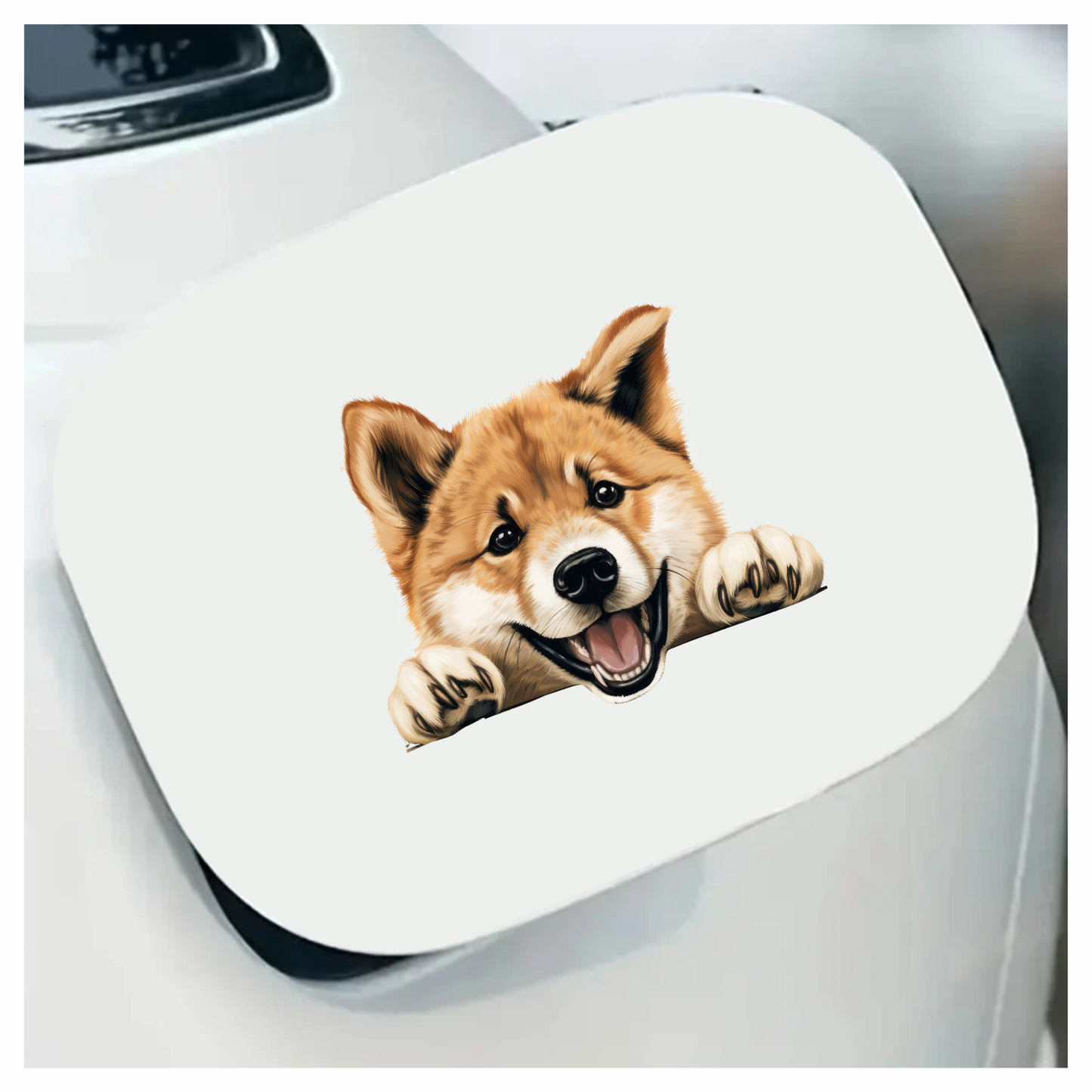 Brown Dog Puppy Happy Face Vinyl Sticker Decal