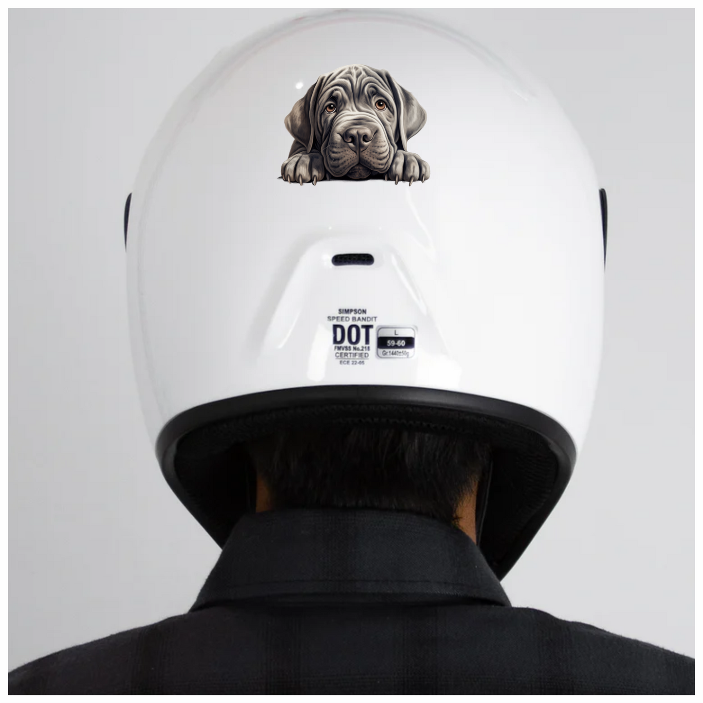 Grey Dog Mastiff Puppy Cute Vinyl Sticker Decal