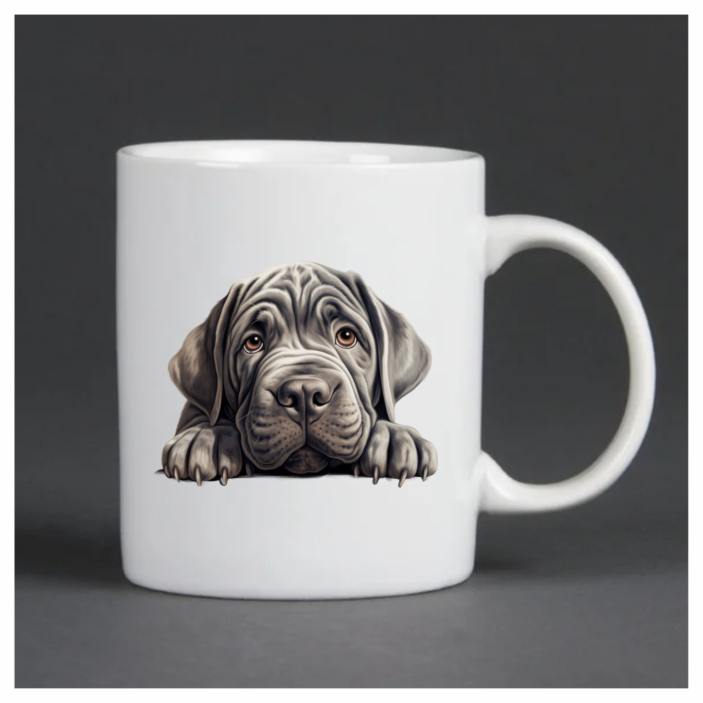 Grey Dog Mastiff Puppy Cute Vinyl Sticker Decal