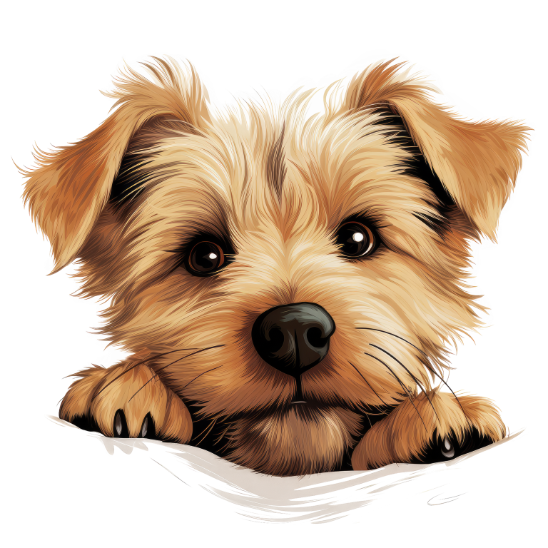 Brown Puppy Terrier Cute Face Vinyl Sticker Decal