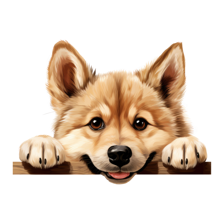 Brown Cute Dog Puppy Cartoon Vinyl Sticker Decal