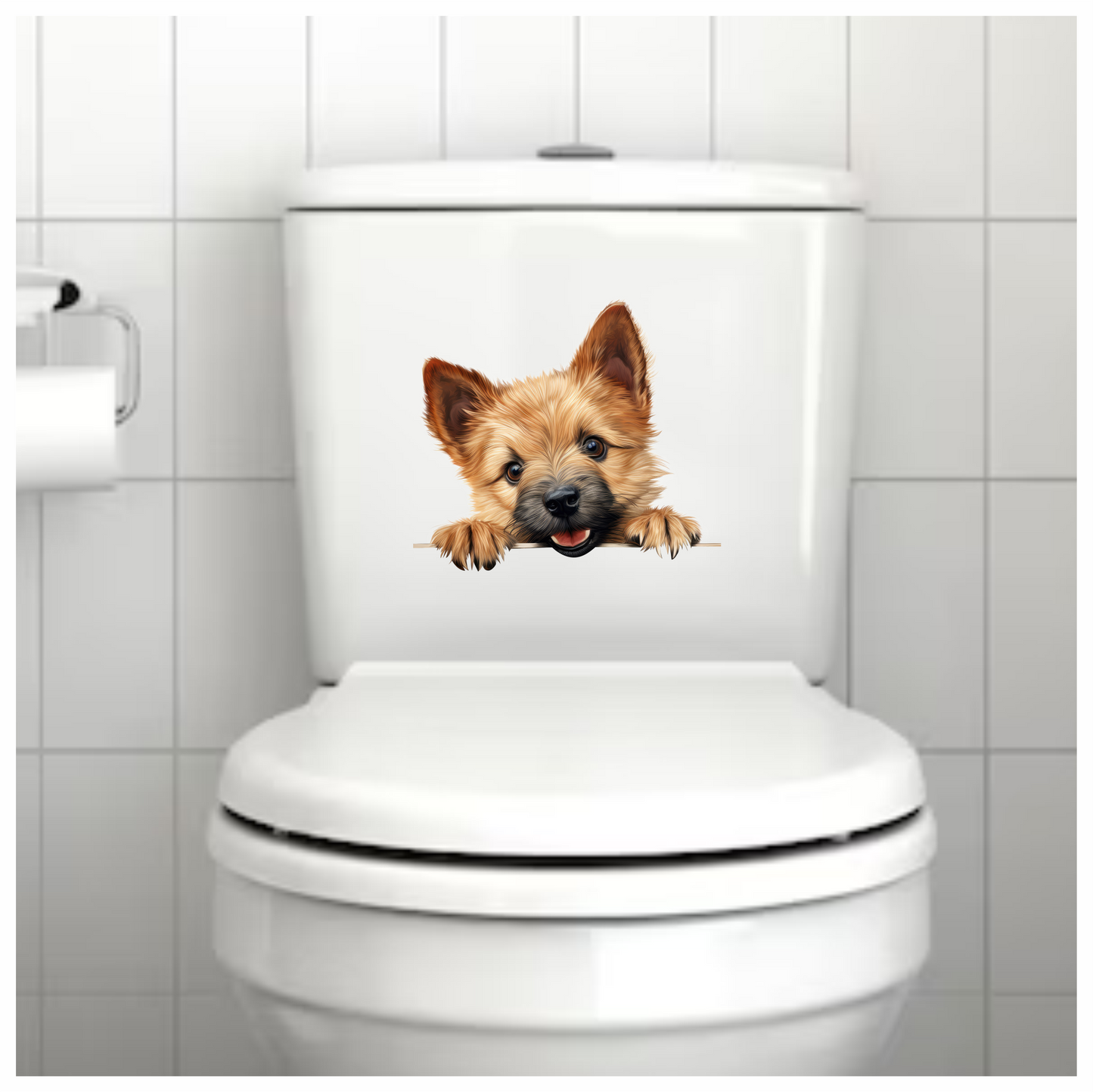 Brown Dog Terrier Puppy Cute Vinyl Sticker Decal