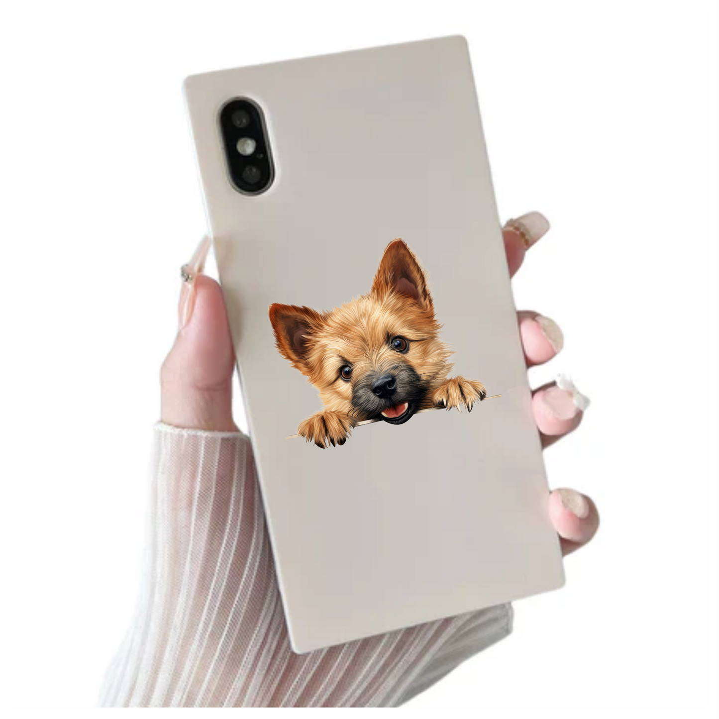 Brown Dog Terrier Puppy Cute Vinyl Sticker Decal