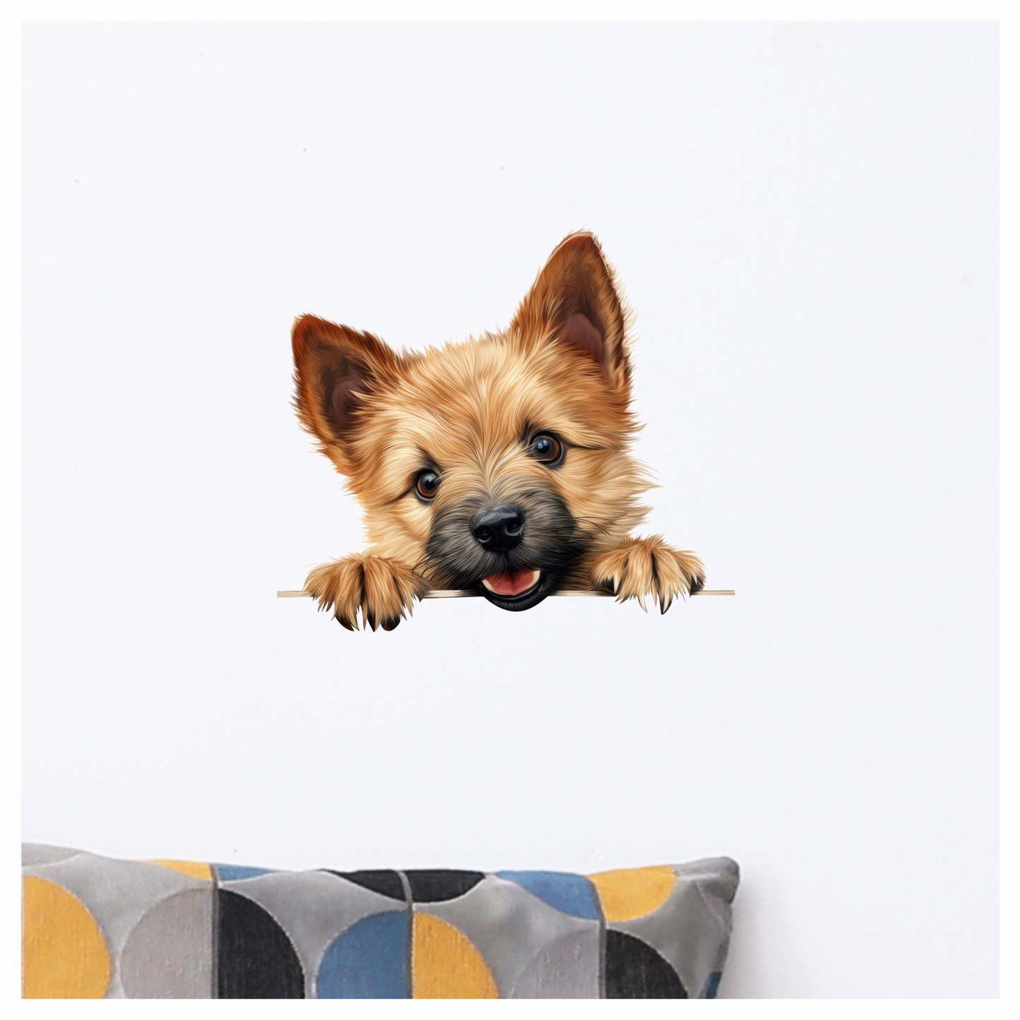 Brown Dog Terrier Puppy Cute Vinyl Sticker Decal