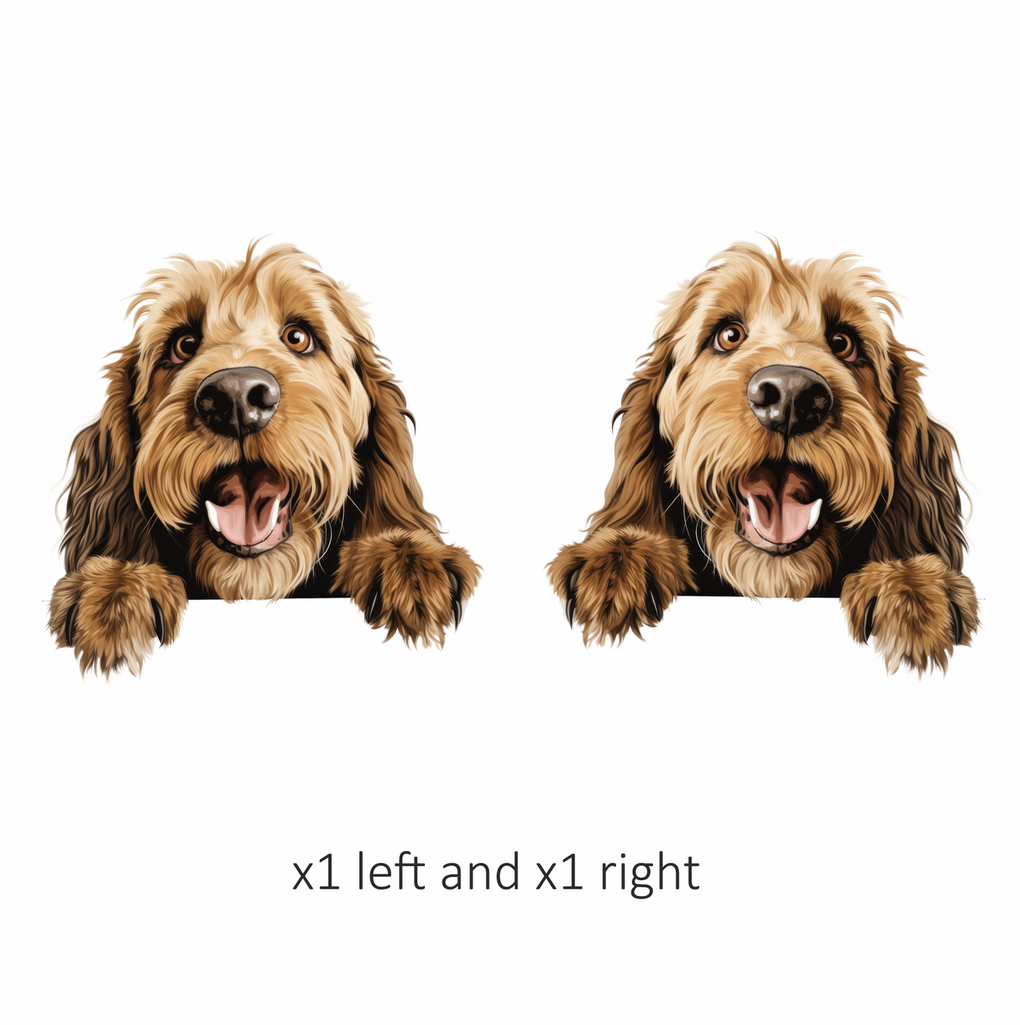 Brown Dog Cocker Spaniel Happy Vinyl Sticker Decal