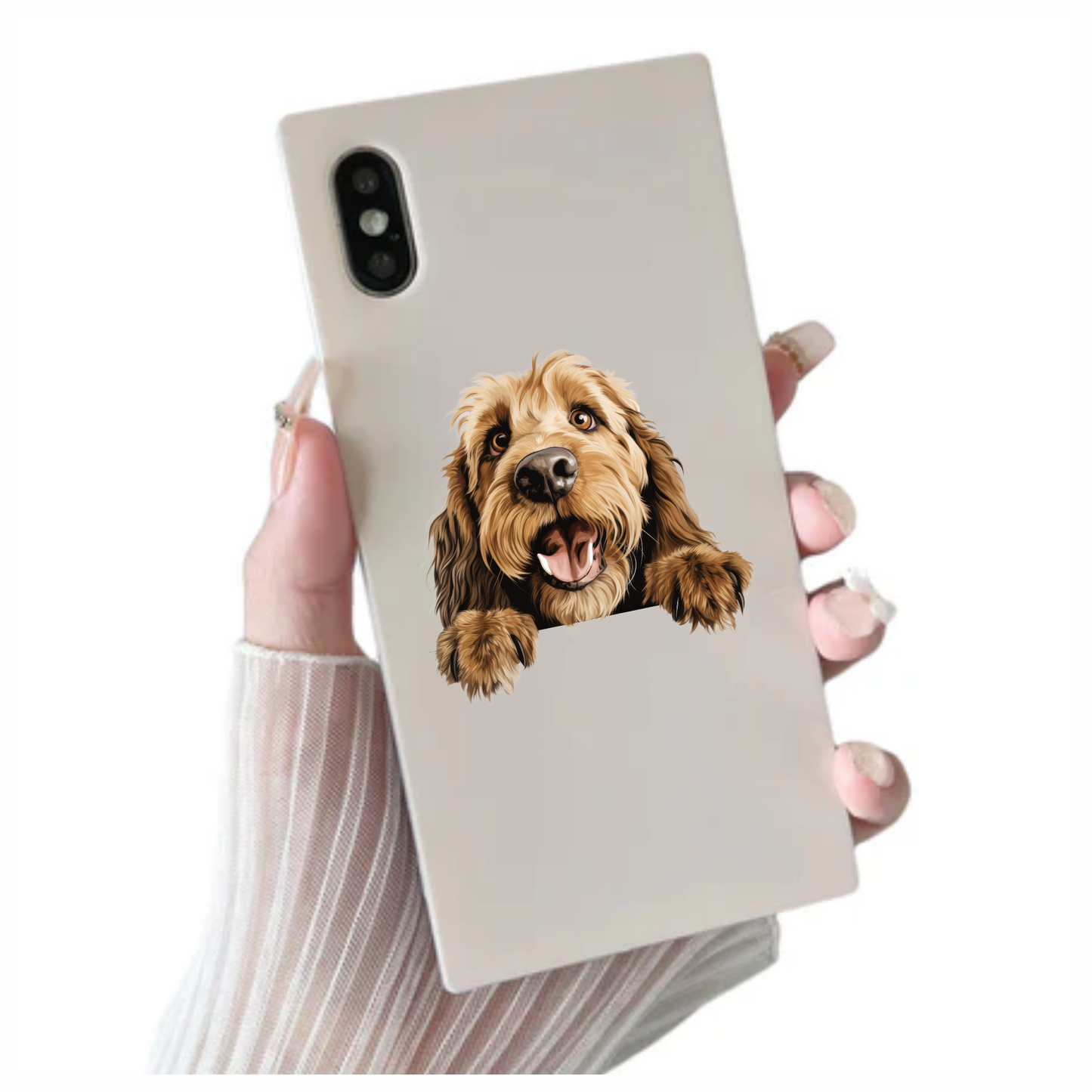 Brown Dog Cocker Spaniel Happy Vinyl Sticker Decal