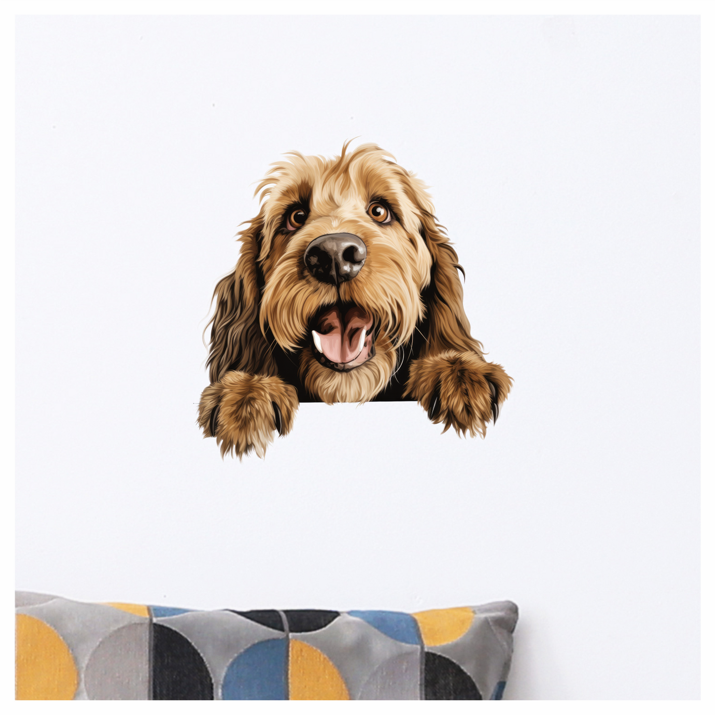 Brown Dog Cocker Spaniel Happy Vinyl Sticker Decal