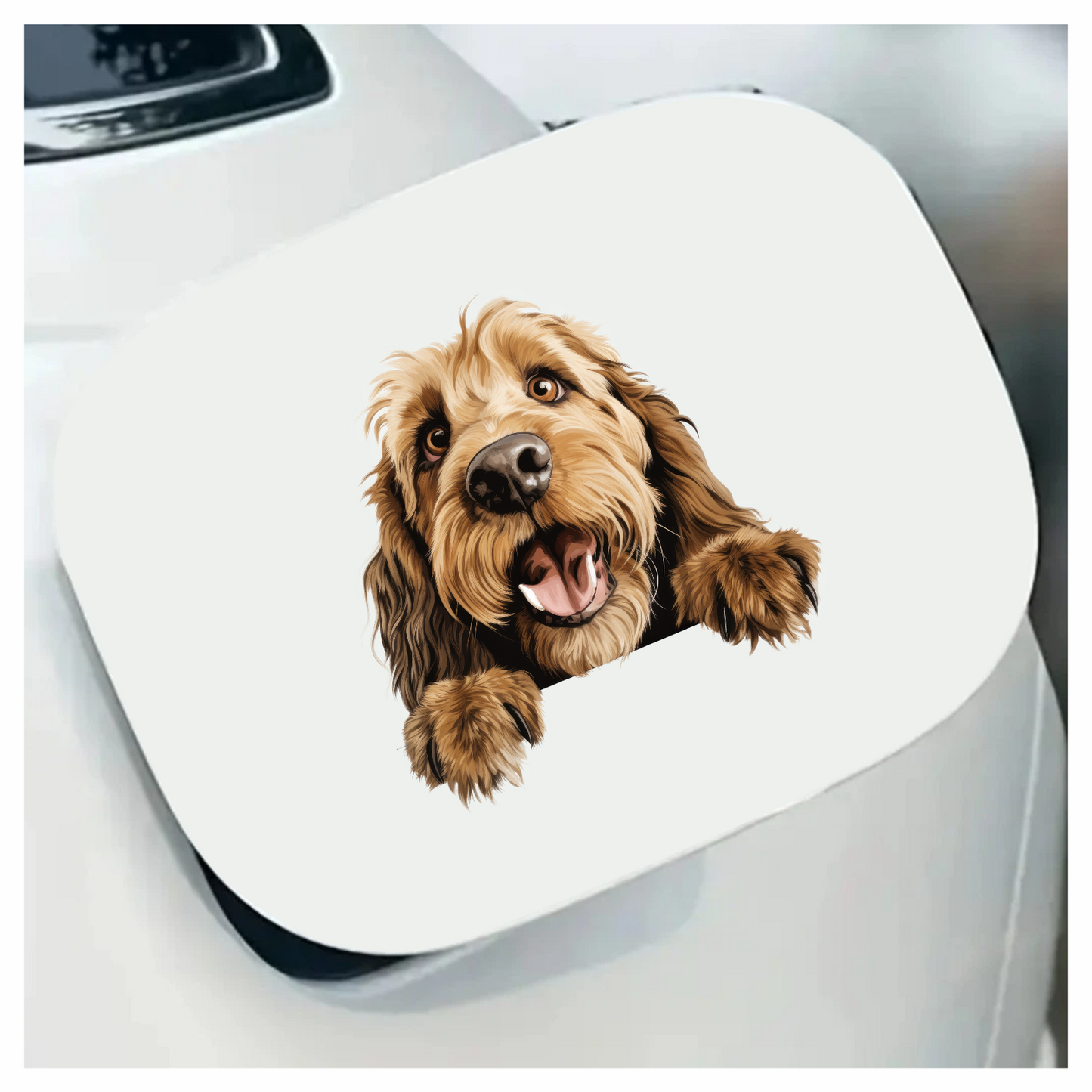 Brown Dog Cocker Spaniel Happy Vinyl Sticker Decal