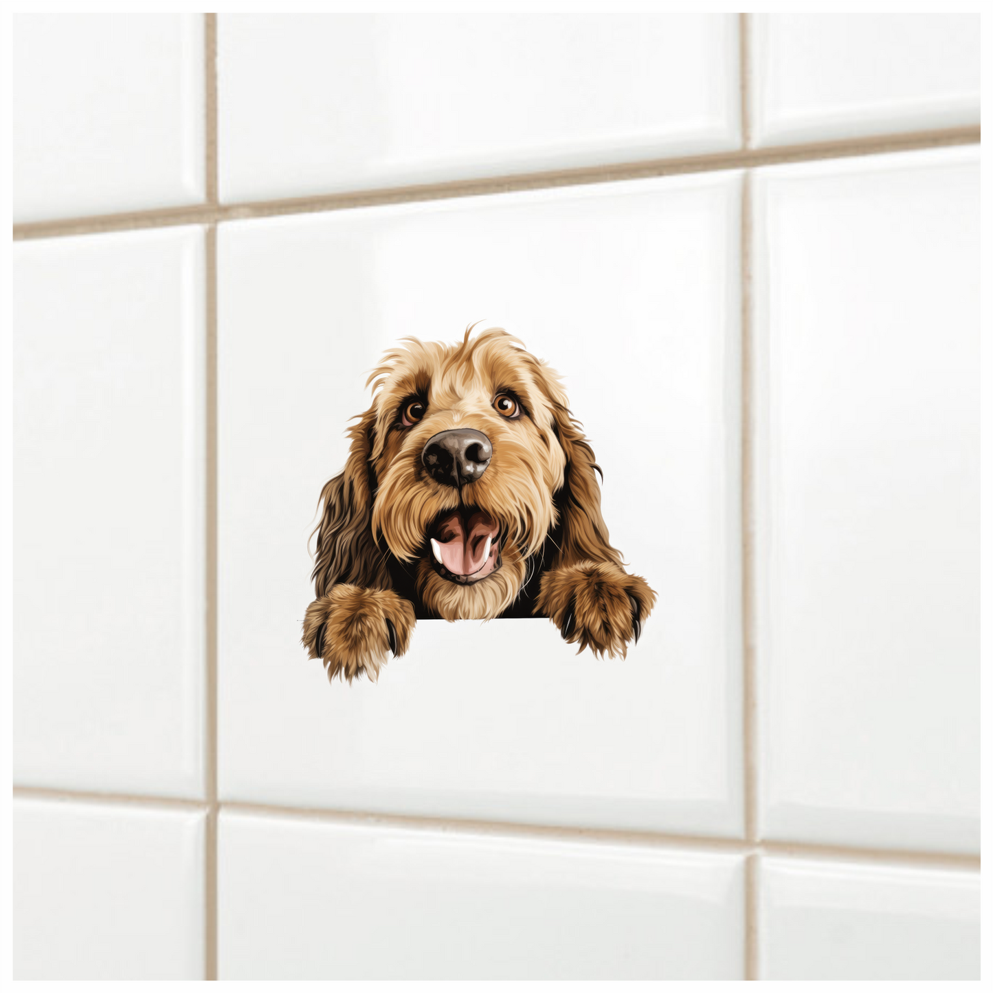 Brown Dog Cocker Spaniel Happy Vinyl Sticker Decal
