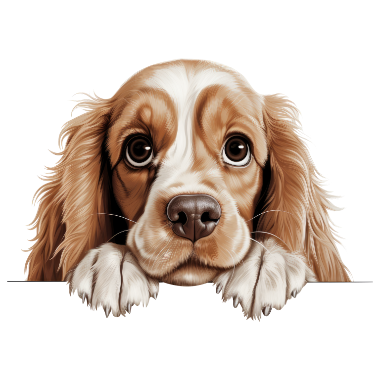 Brown Dog Cocker Spaniel Face Vinyl Sticker Decal