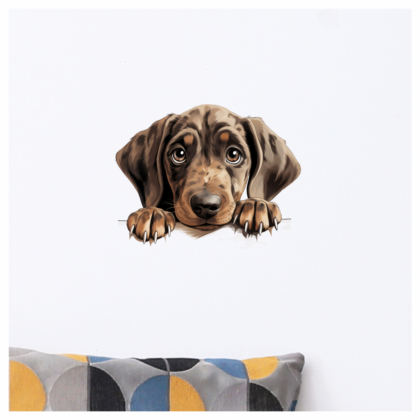 Brown Puppy Dog Dachshund Cute Vinyl Sticker Decal