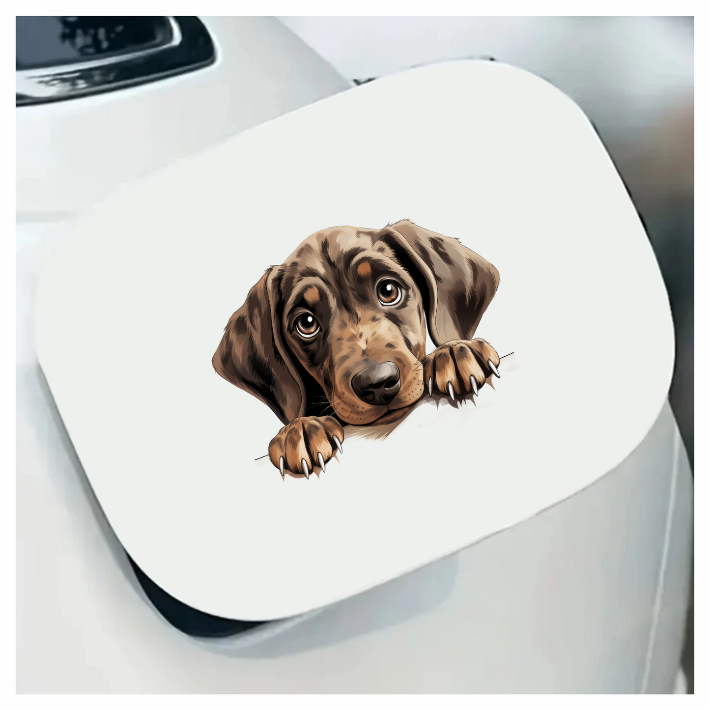 Brown Puppy Dog Dachshund Cute Vinyl Sticker Decal