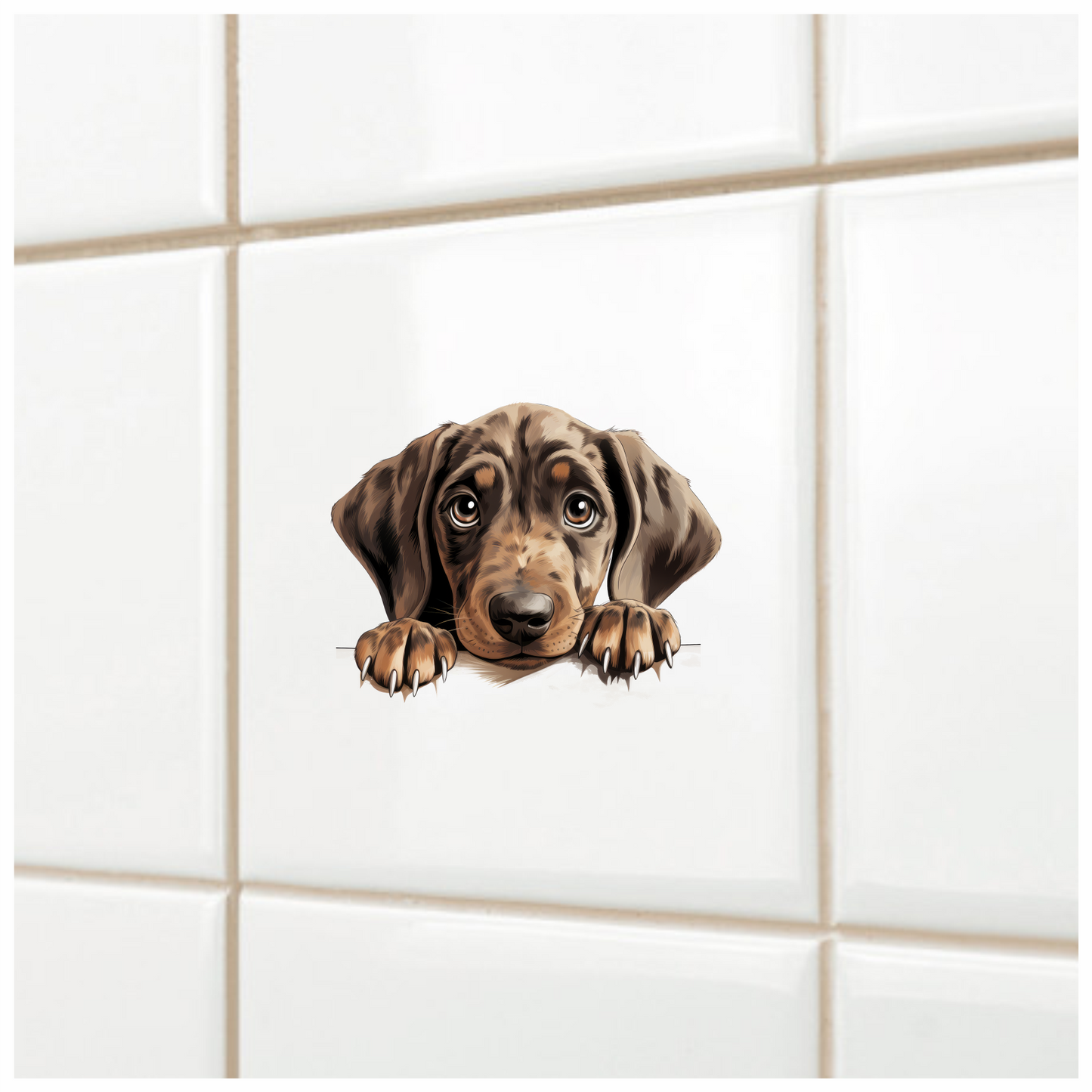 Brown Puppy Dog Dachshund Cute Vinyl Sticker Decal