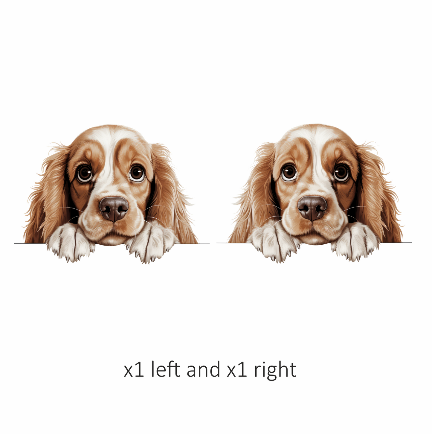 Brown Dog Cocker Spaniel Face Vinyl Sticker Decal