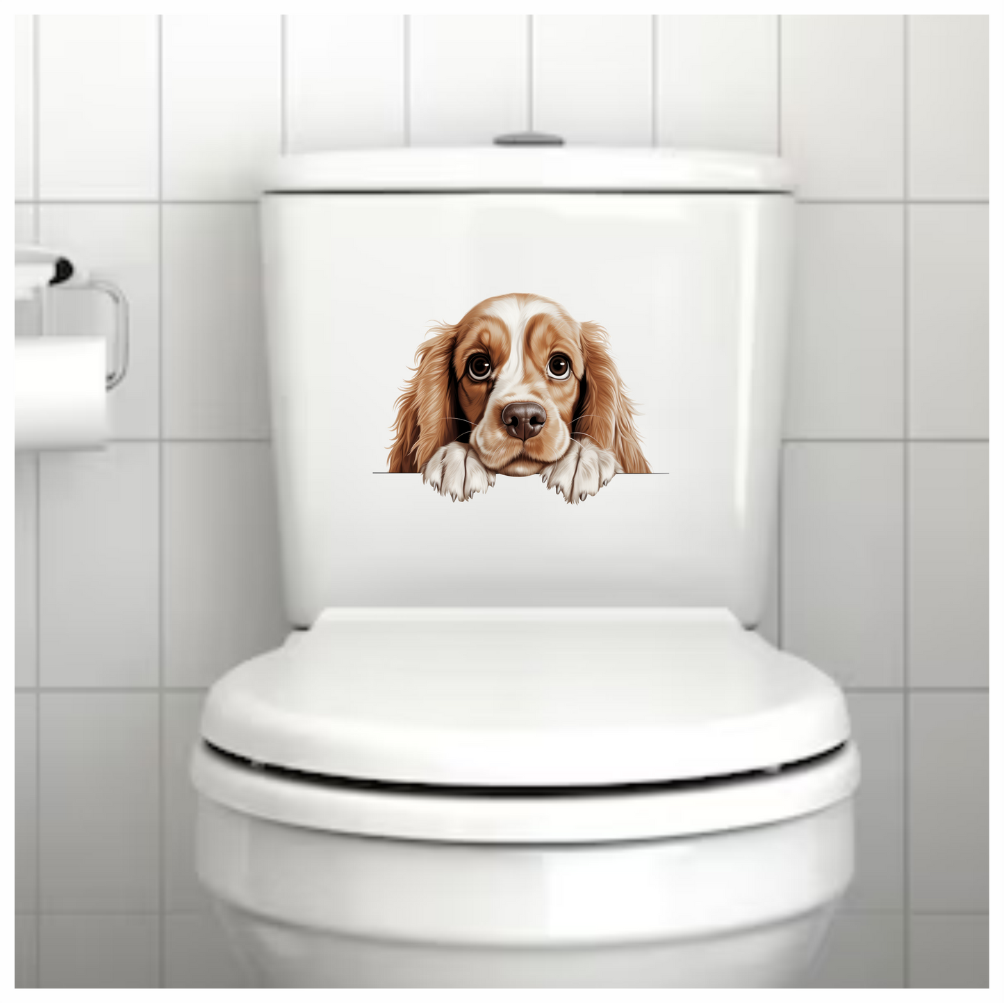 Brown Dog Cocker Spaniel Face Vinyl Sticker Decal