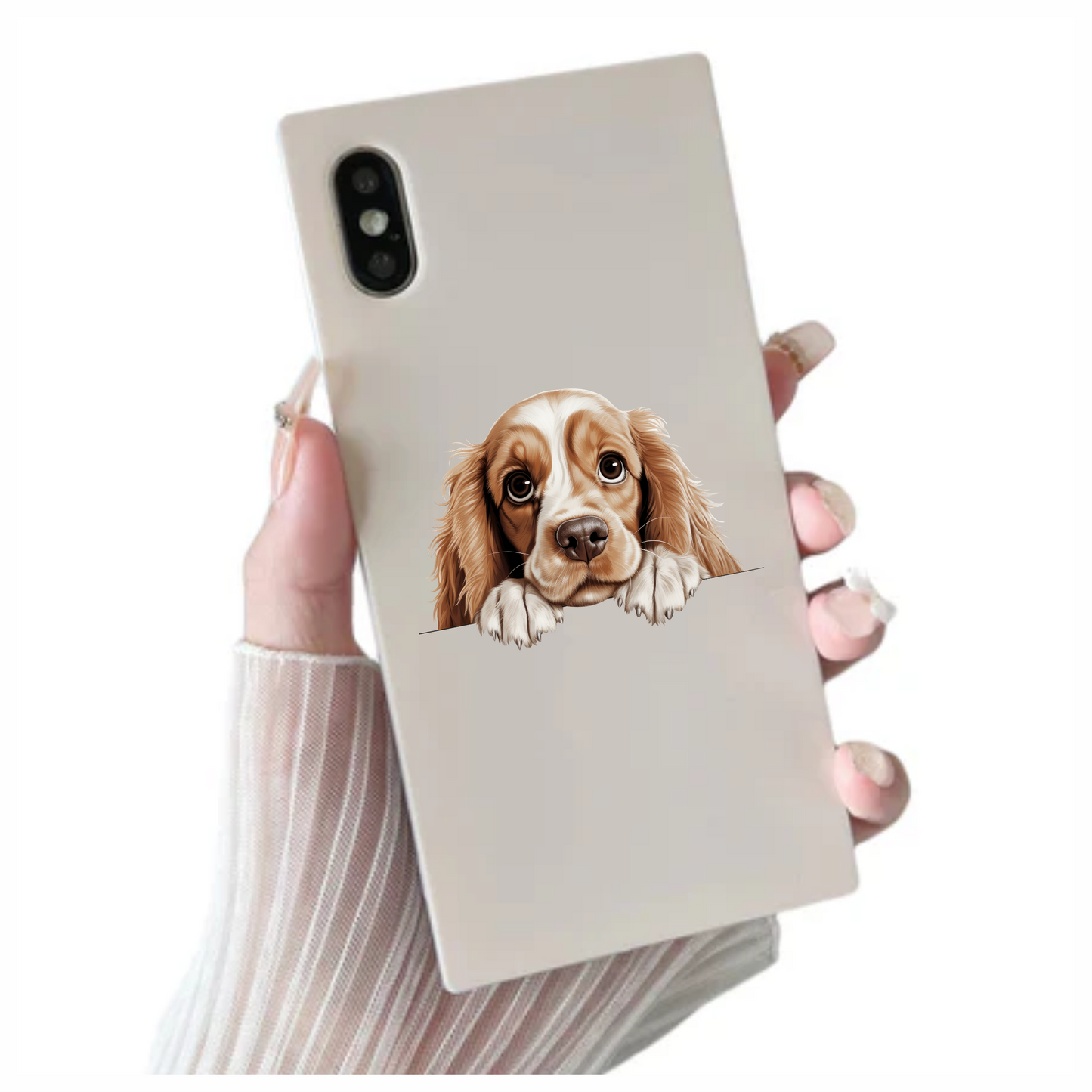 Brown Dog Cocker Spaniel Face Vinyl Sticker Decal