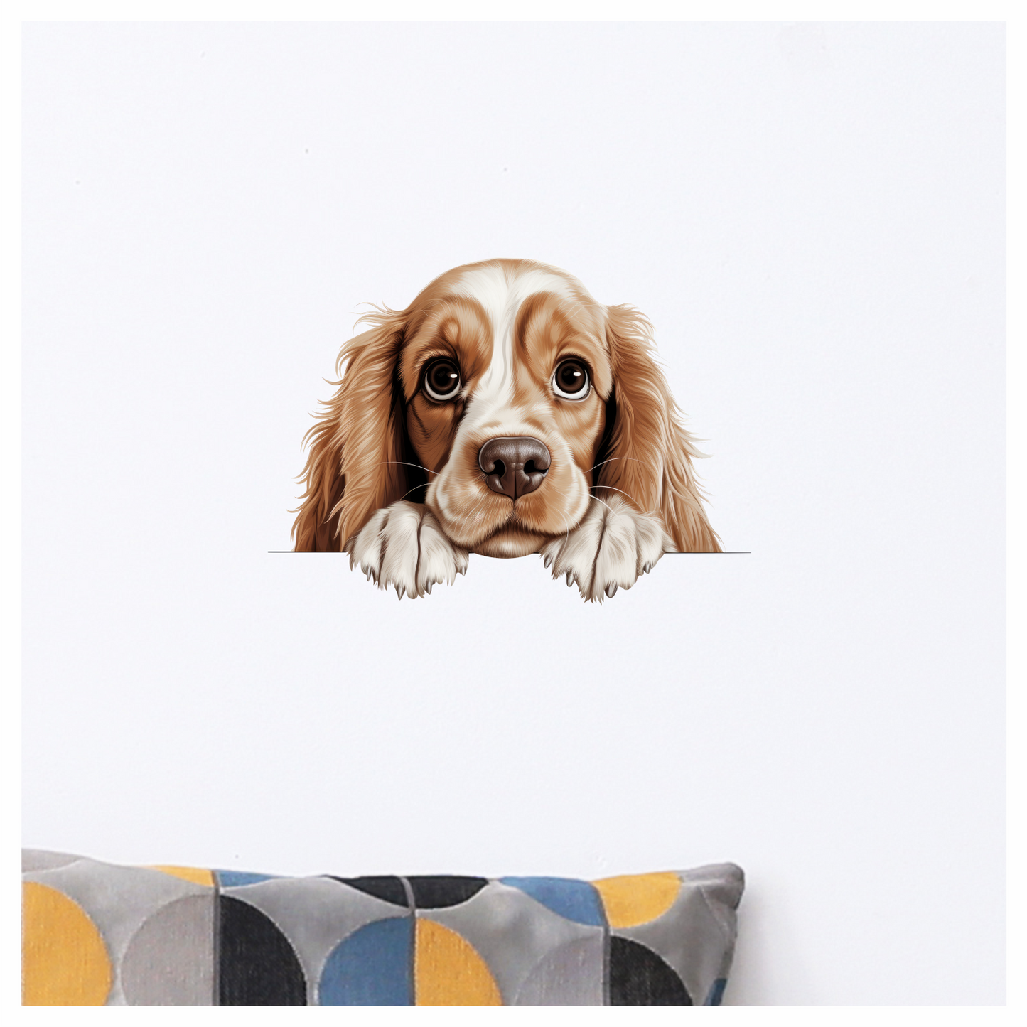 Brown Dog Cocker Spaniel Face Vinyl Sticker Decal