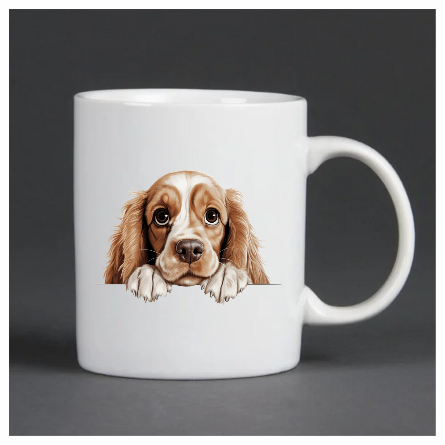 Brown Dog Cocker Spaniel Face Vinyl Sticker Decal