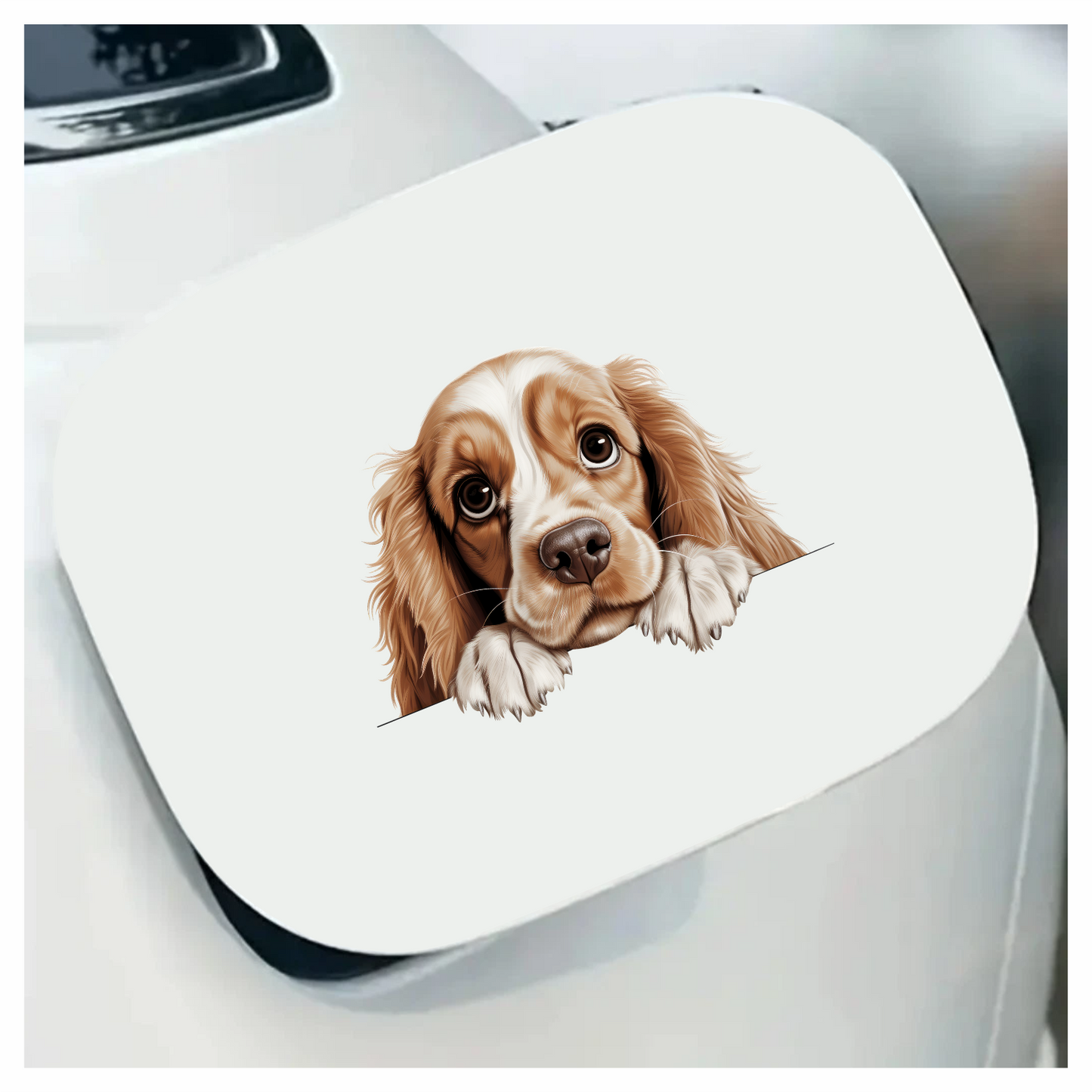 Brown Dog Cocker Spaniel Face Vinyl Sticker Decal
