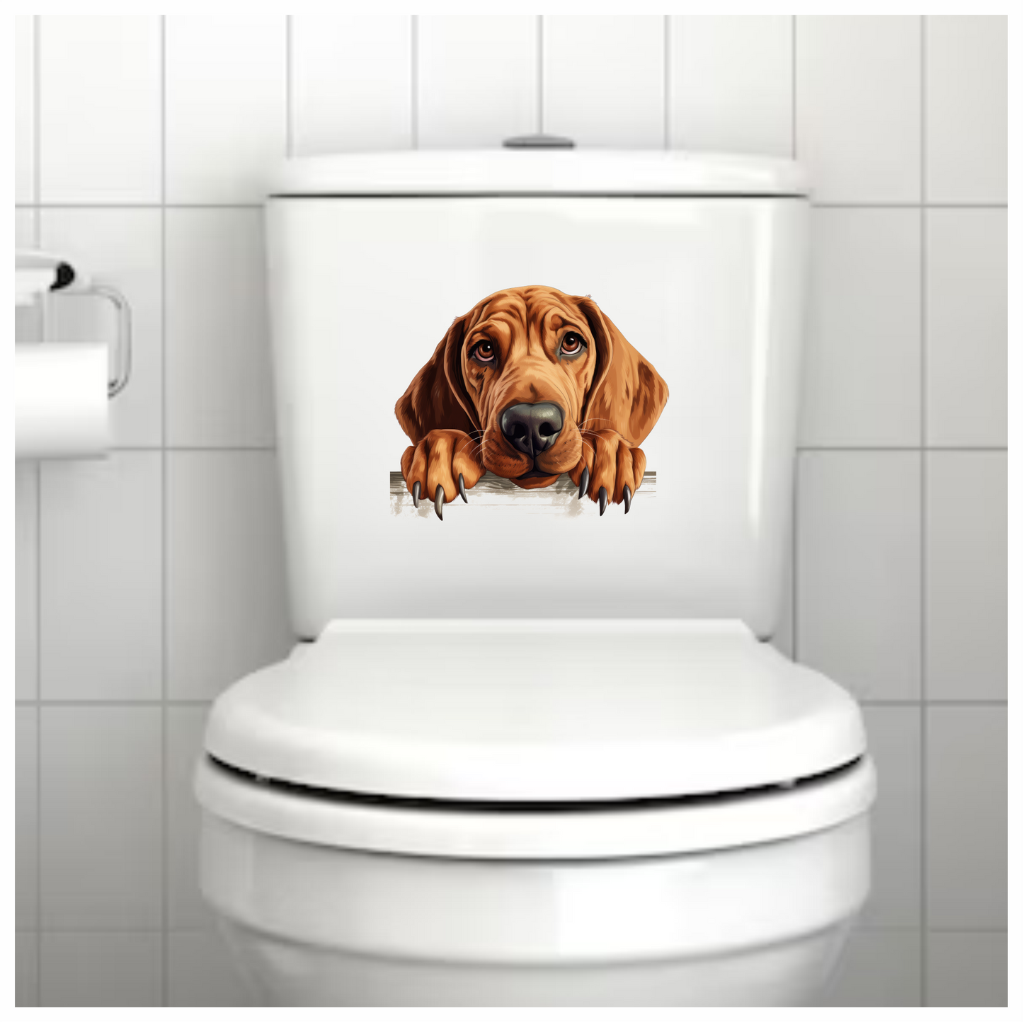 Brown Dog Hound Sad Eyes Vinyl Sticker Decal