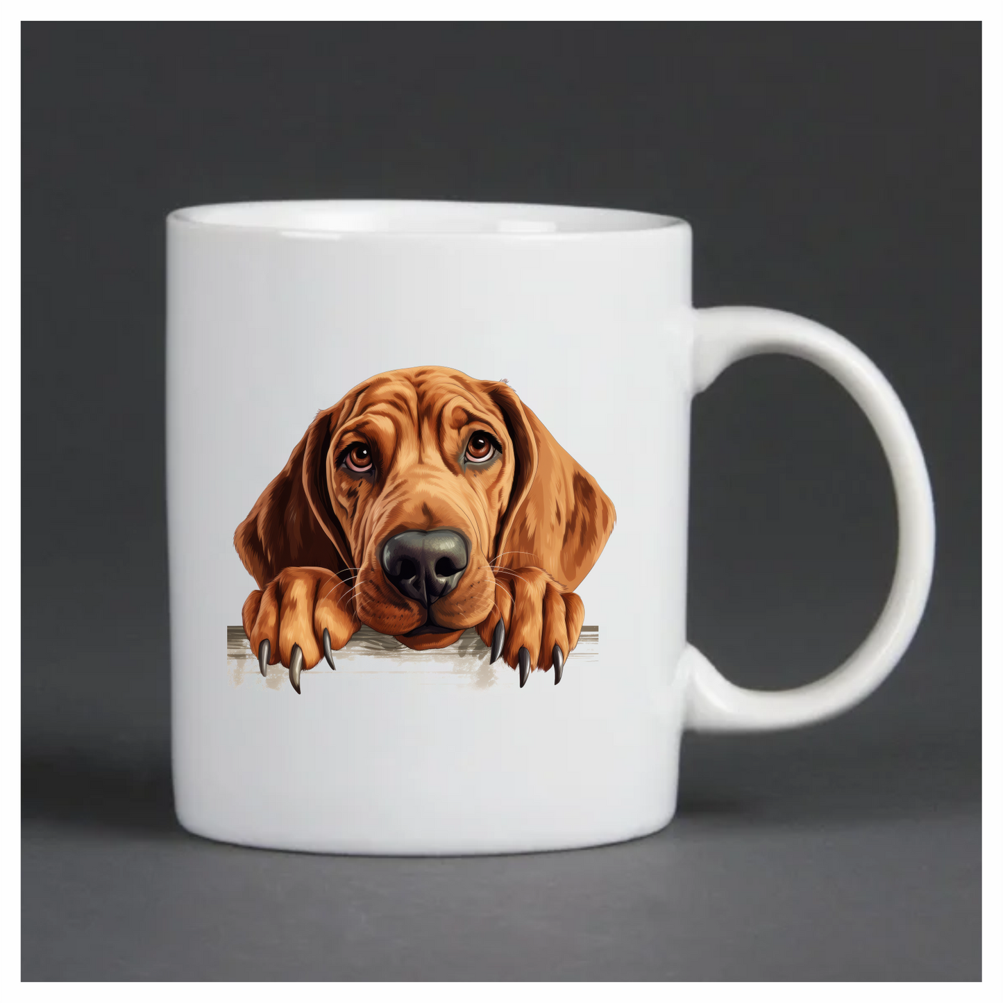Brown Dog Hound Sad Eyes Vinyl Sticker Decal