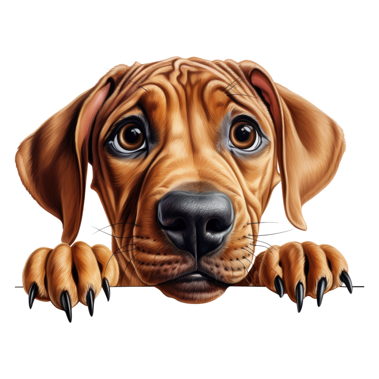 Brown Dog Puppy Sad Eyes Vinyl Sticker Decal