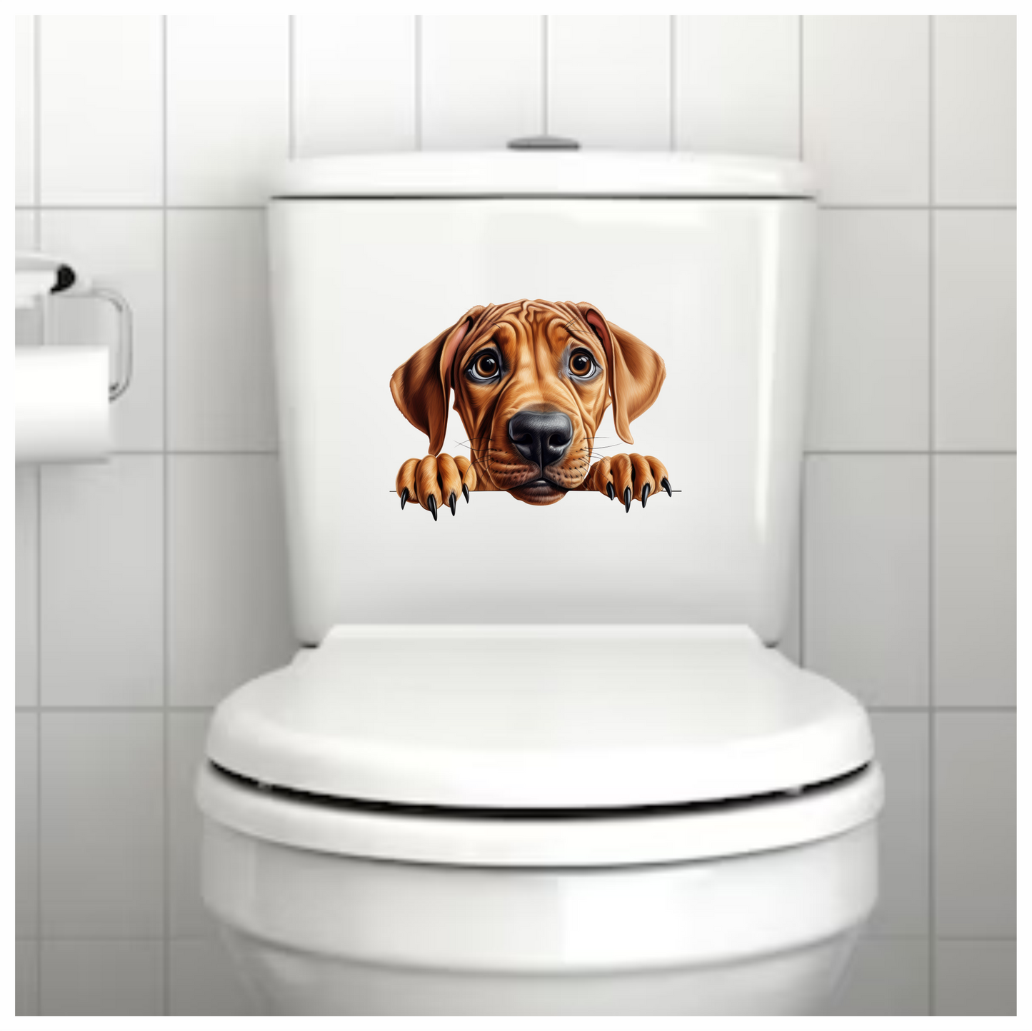 Brown Dog Puppy Sad Eyes Vinyl Sticker Decal