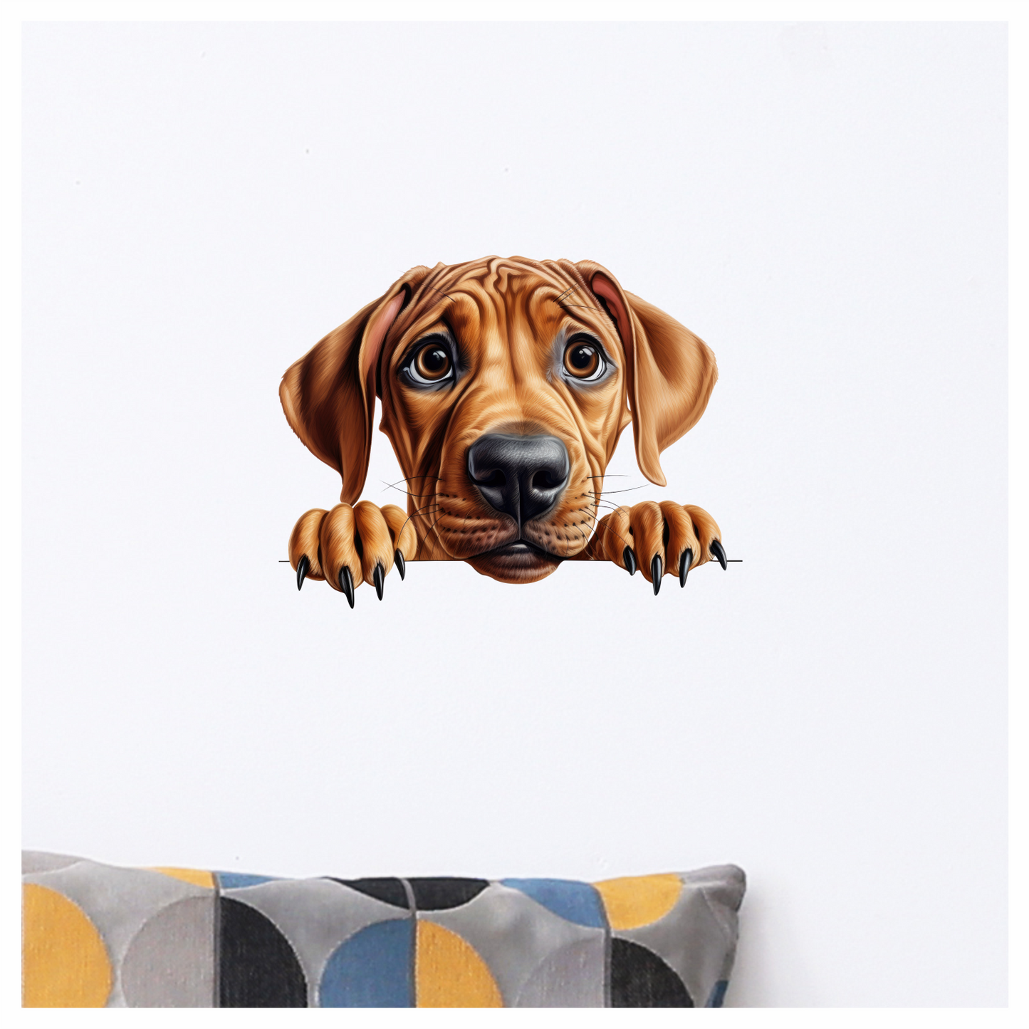 Brown Dog Puppy Sad Eyes Vinyl Sticker Decal