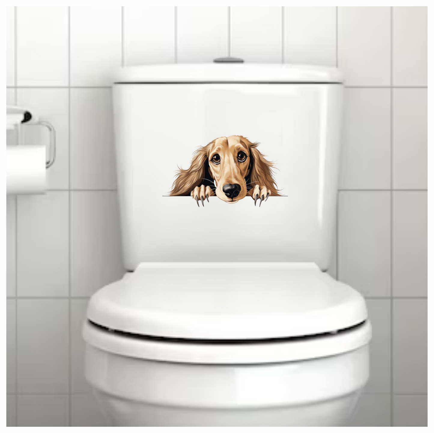 Golden Dog Dachshund Cute Face Vinyl Sticker Decal