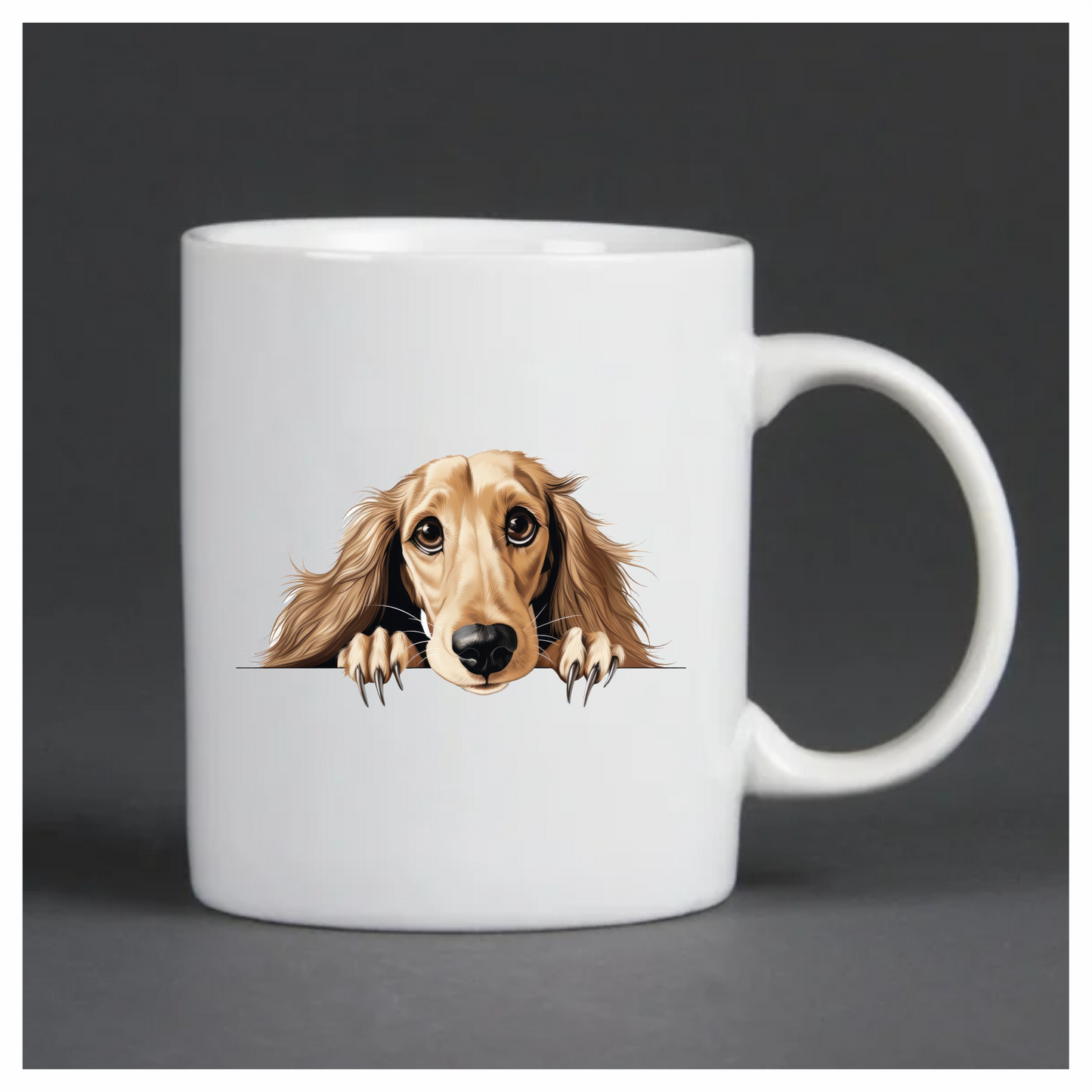 Golden Dog Dachshund Cute Face Vinyl Sticker Decal
