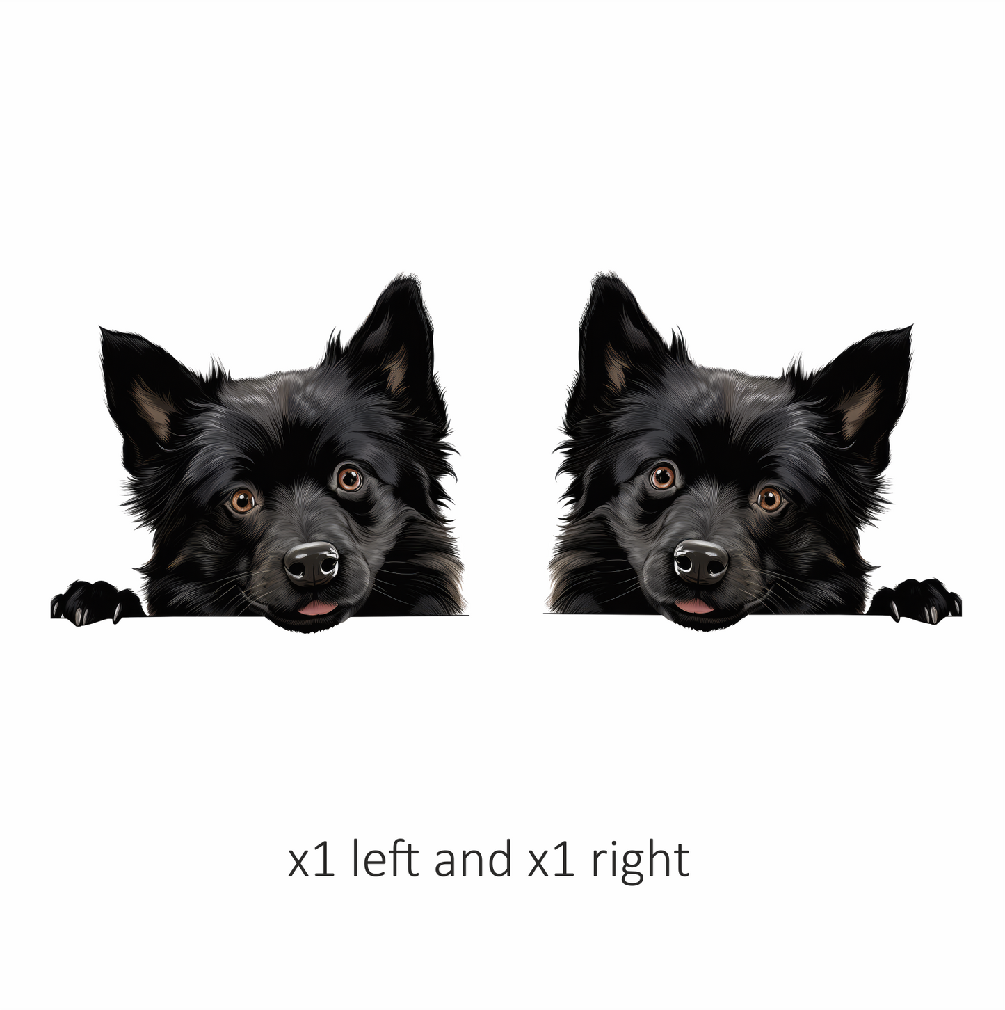 Black Dog Cute Face Cartoon Vinyl Sticker Decal