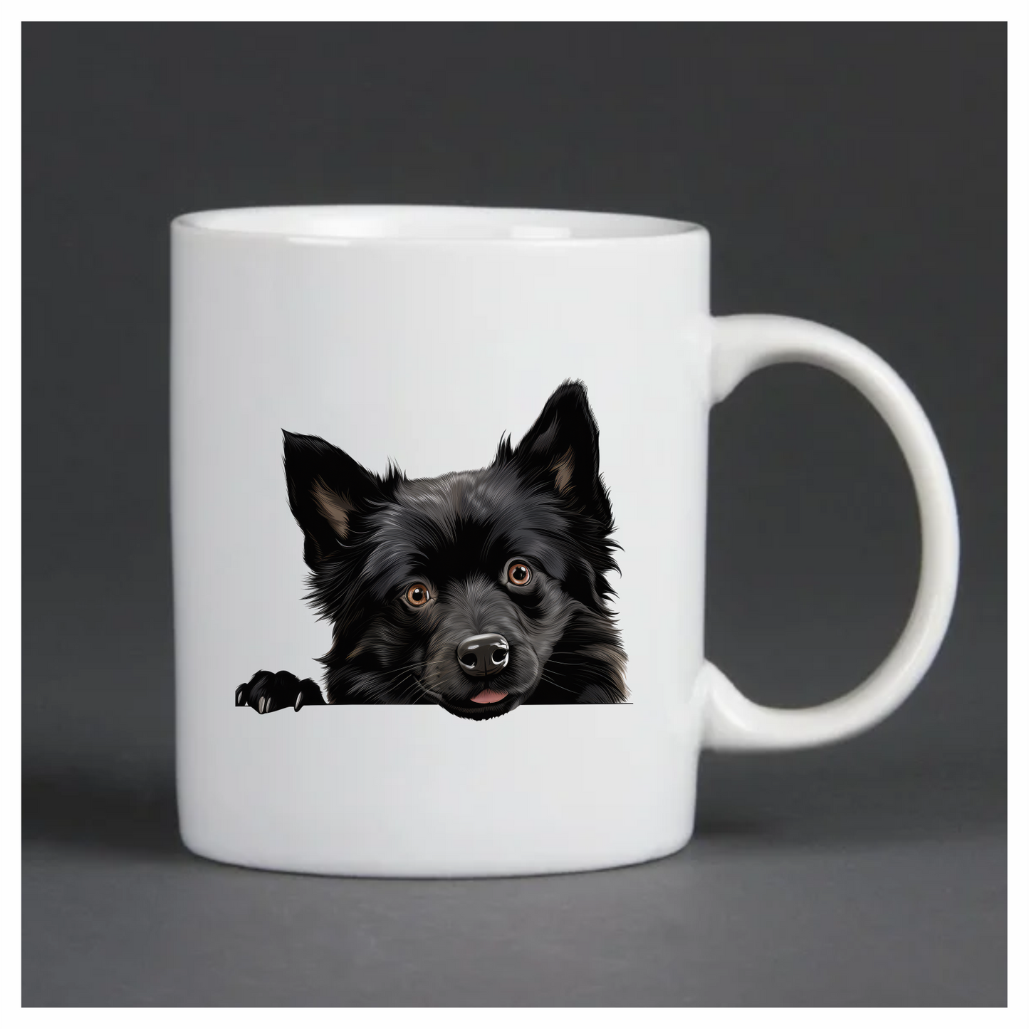 Black Dog Cute Face Cartoon Vinyl Sticker Decal