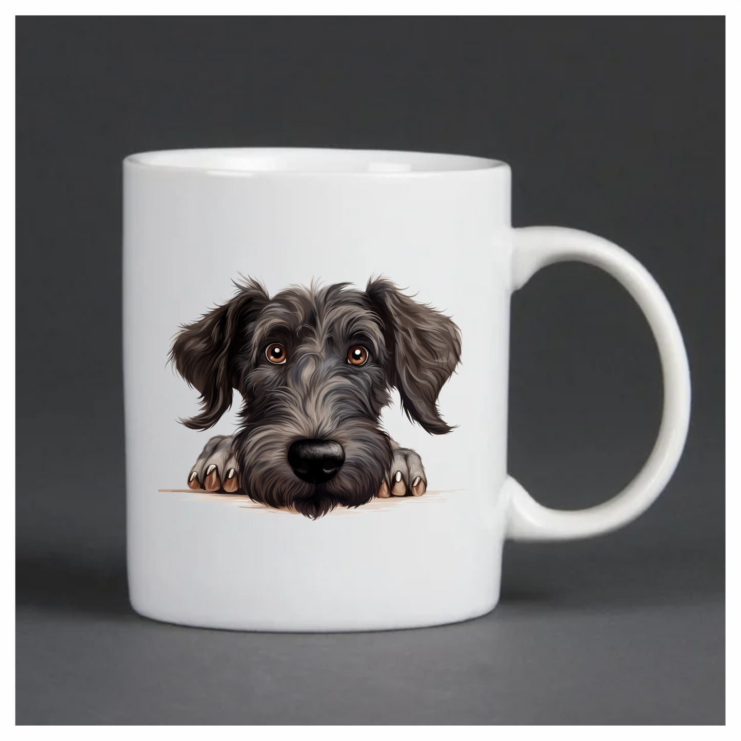 Black Dog Terrier Cartoon Face Vinyl Sticker Decal