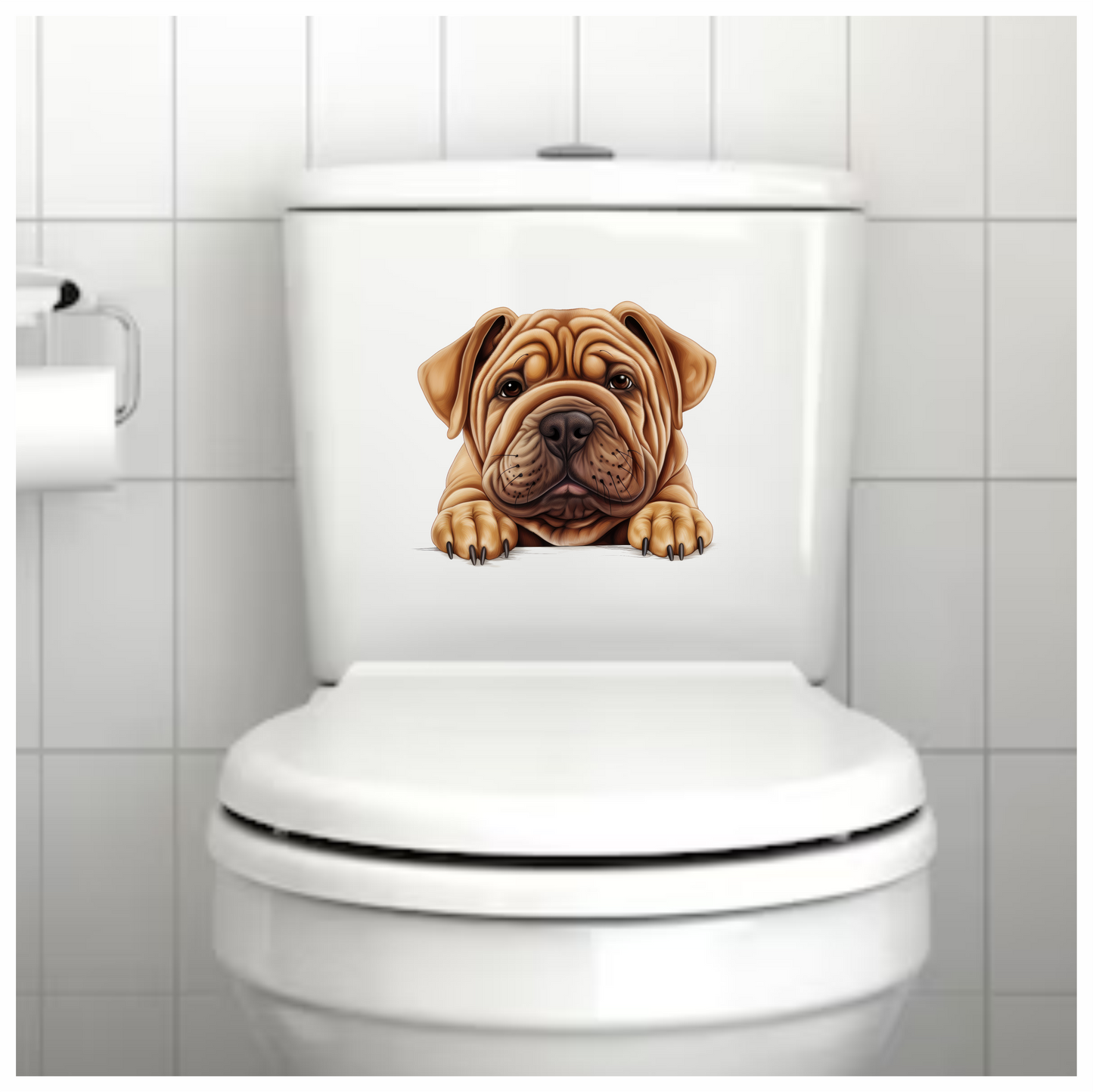 Brown Dog Bulldog Face Closeup Vinyl Sticker Decal