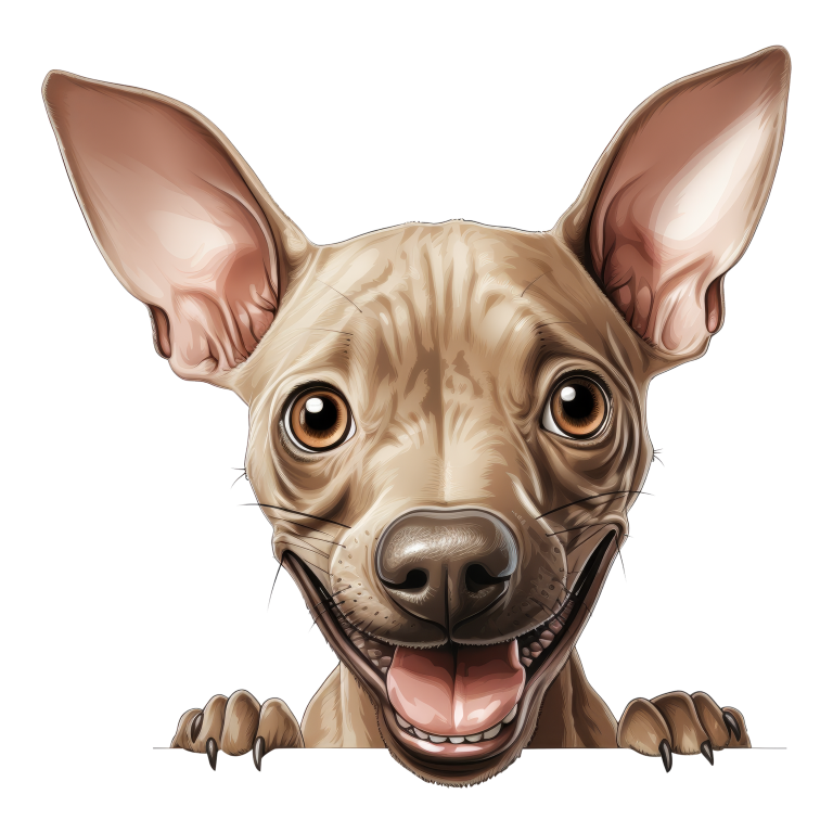Brown Cartoon Chihuahua Dog Happy Vinyl Sticker Decal