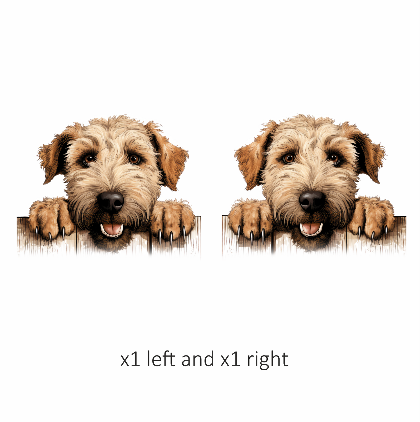Brown Dog Terrier Fence Happy Vinyl Sticker Decal
